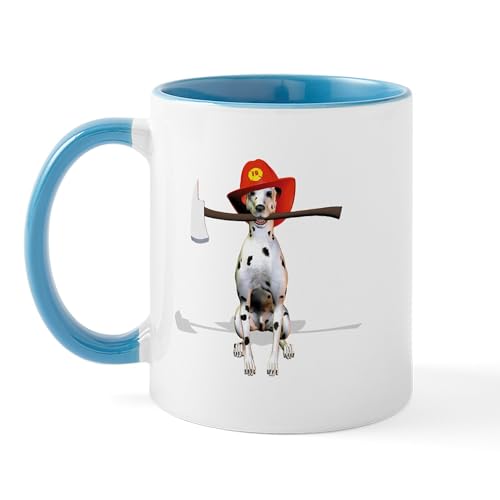 White/Blue Inside - Dalmatian Firema's Dog Mug