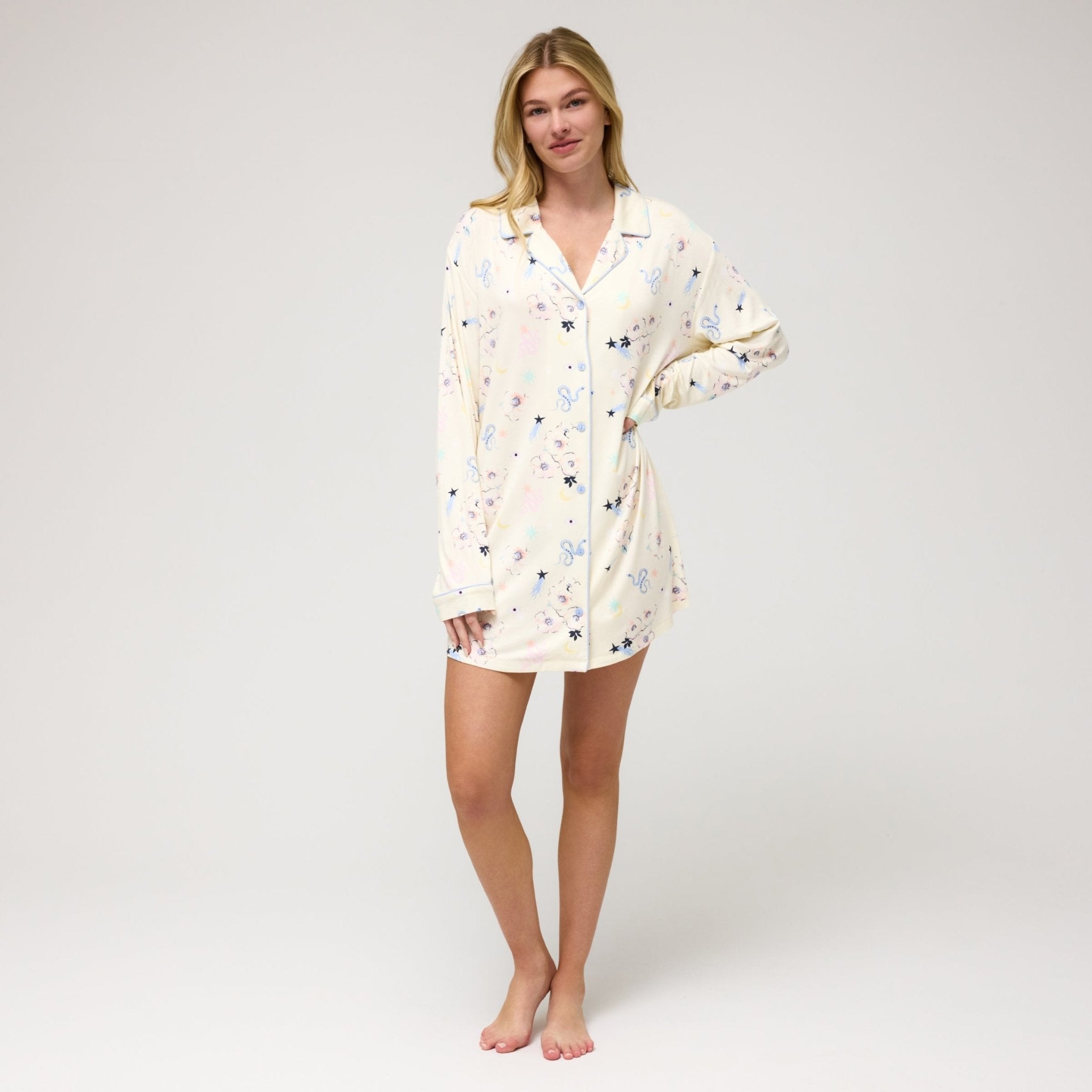All American Sleepshirt in Parfait Floral - Soft & Comfortable Women's Nightwear for Relaxing at Home or Travel