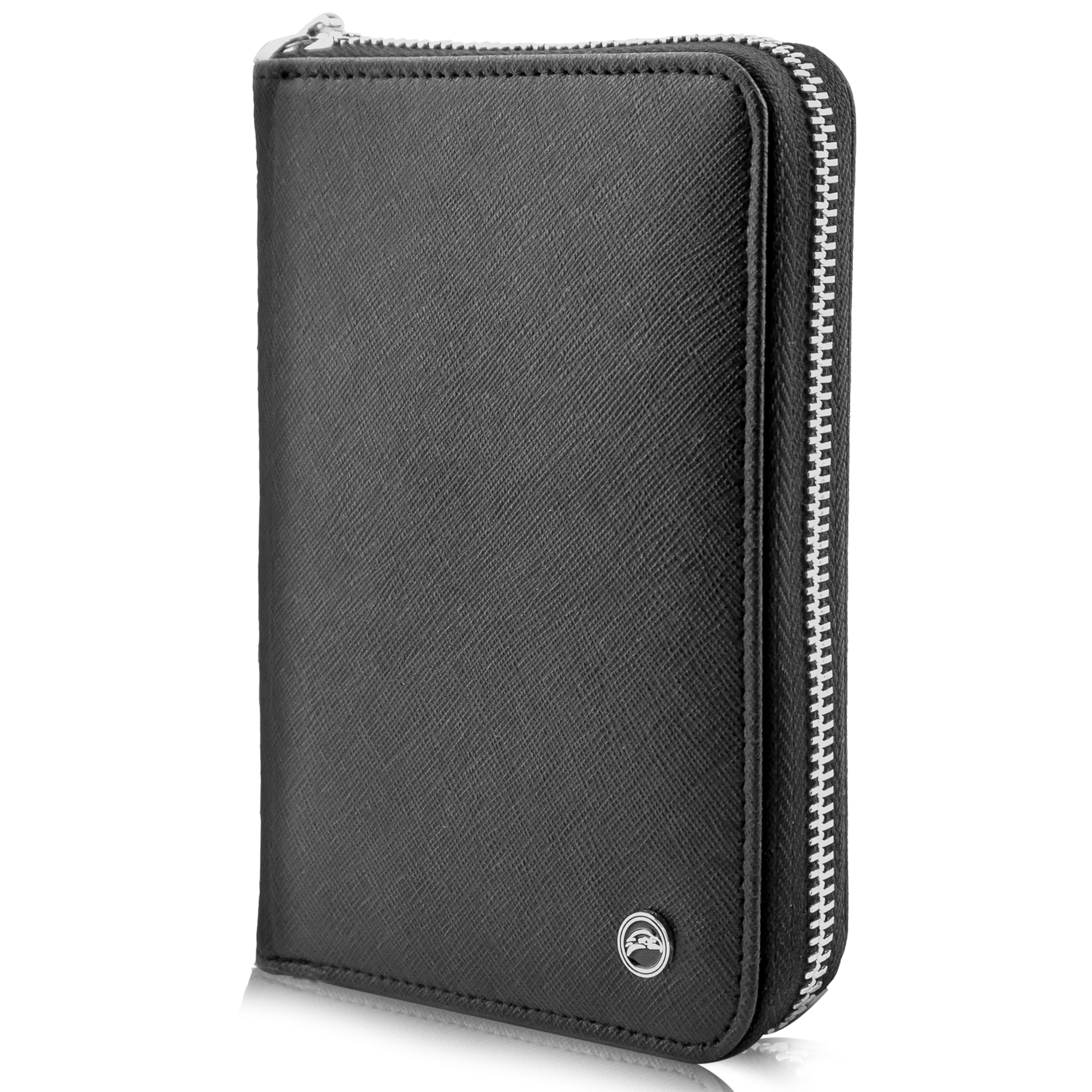 RFID Blocking Travel Wallet Passport Holder with Zipper - Secure Organizer for Credit Cards, IDs & Travel Documents - Anti-Theft Essentials for Men & Women | Perfect for Airports, Vacations & Business Trips