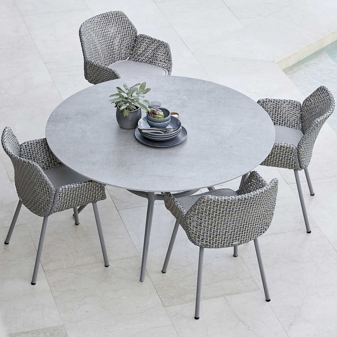 Joy Outdoor Dining Table - Round Patio Table for Garden, Backyard, and Poolside - Perfect for Outdoor Entertaining and Relaxation
