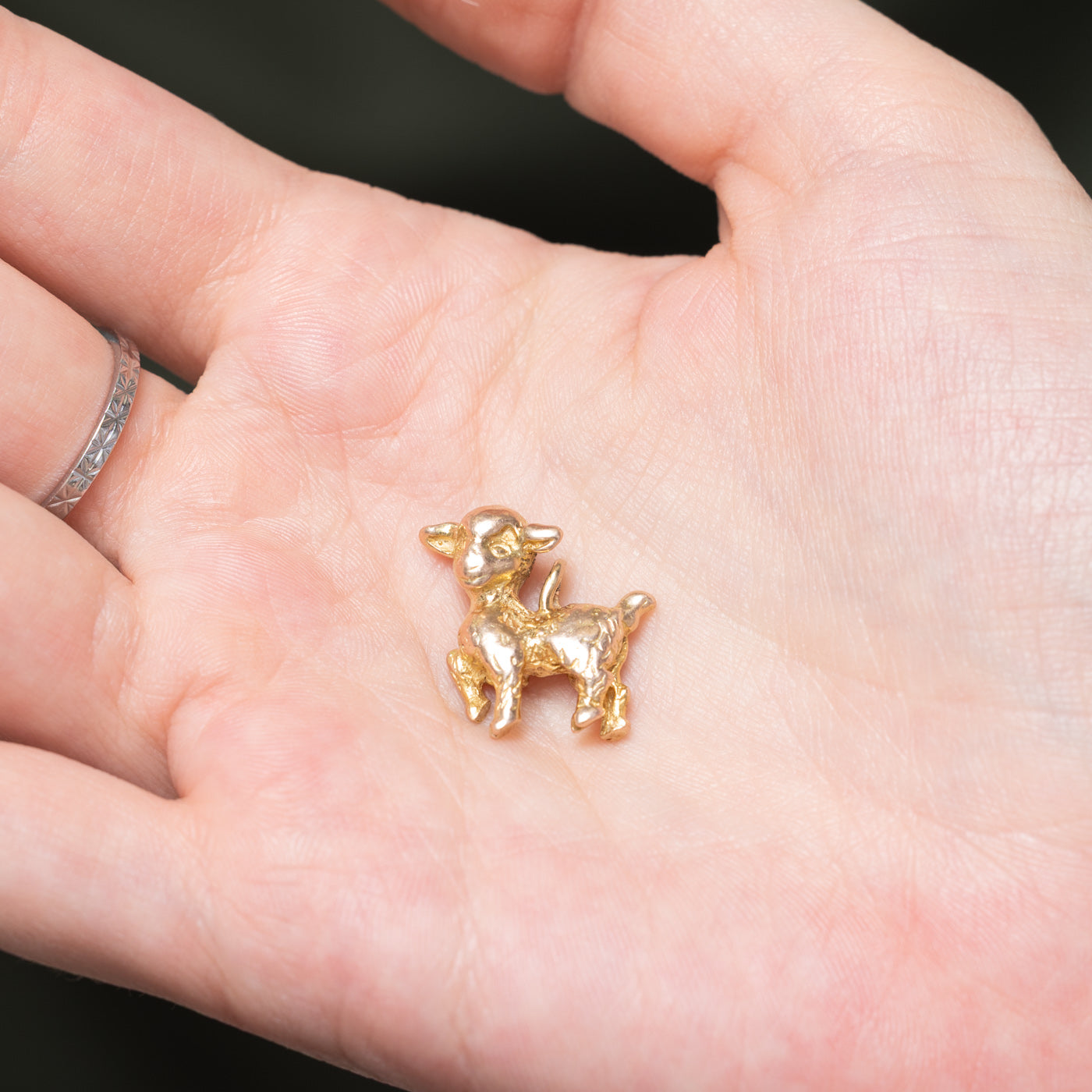 9K Yellow Gold Lamb Charm Pendant Necklace - Dainty & Elegant Jewelry for Women & Girls - Perfect for Birthdays, Gifts & Everyday Wear