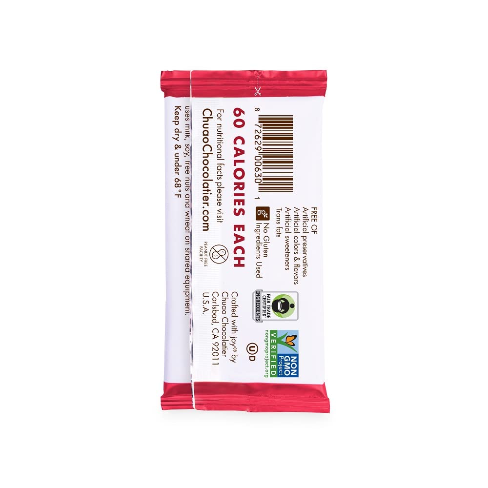 Chuao Chocolatier Spicy Maya Dark Chocolate Mini Bars - Gourmet Artisan Chocolate with Cinnamon & Cayenne Pepper | European-Style No Preservatives | 100-Pack for Holiday Gifts, Christmas, Valentine's Day, Corporate Gifts | Perfect for Chocolate Lovers, Dessert Platters & Party Favors