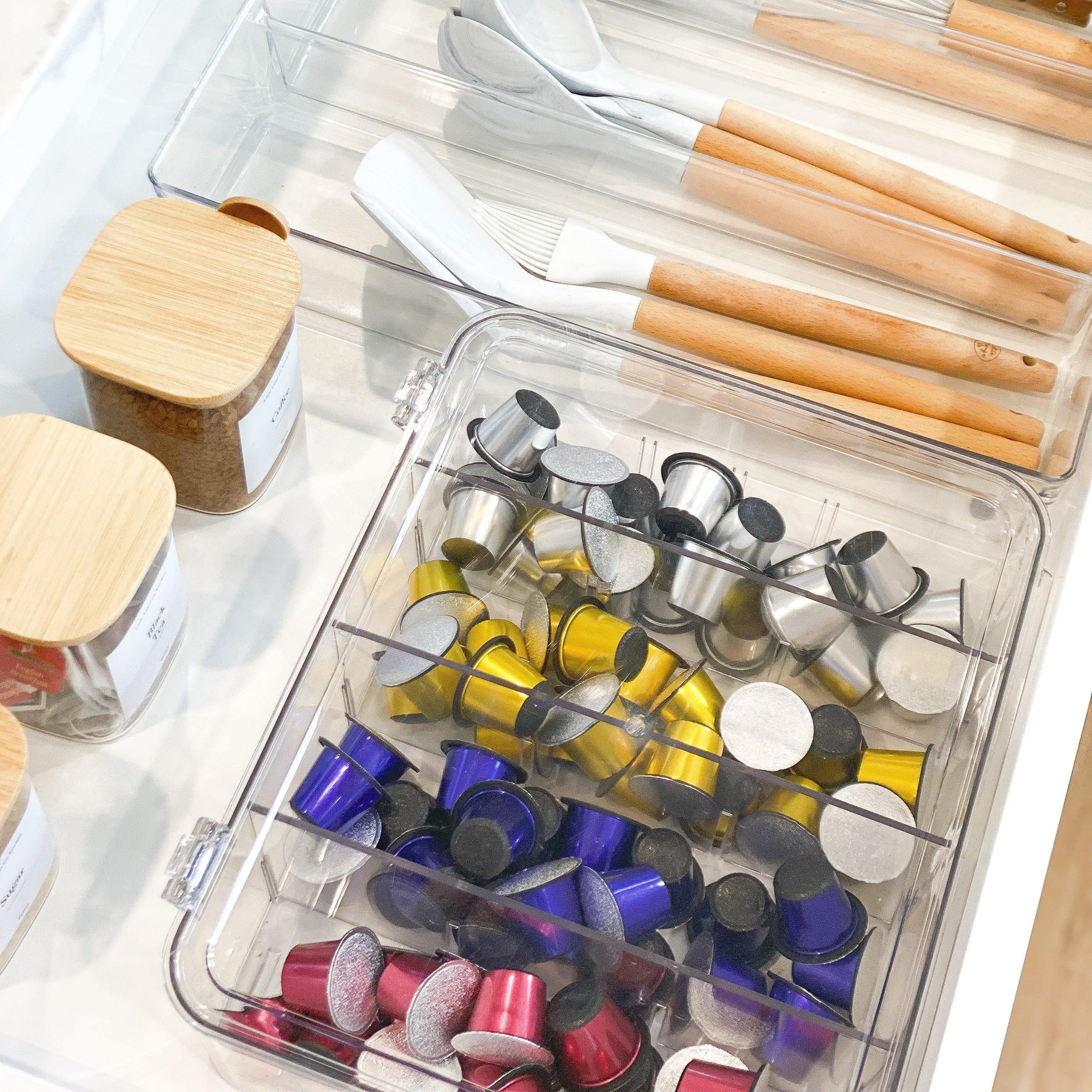 Multi-Purpose Storage Box with Removable Dividers - Organize Home, Office & Craft Supplies | Space-Saving Solution for Closet, Kitchen & Garage