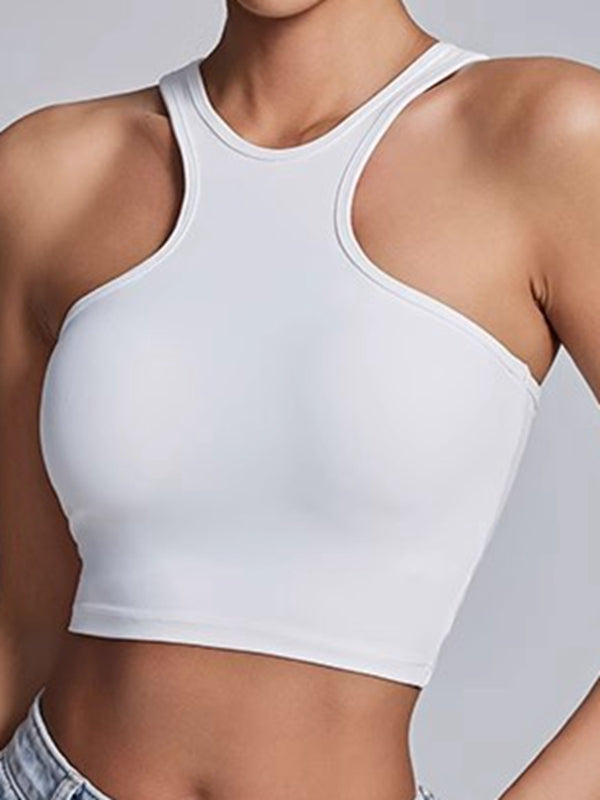 ZASUWA Women's Unique Cutout Sports Bras - Breathable Workout Tops for Yoga, Running & Gym - Comfortable & Stylish Activewear
