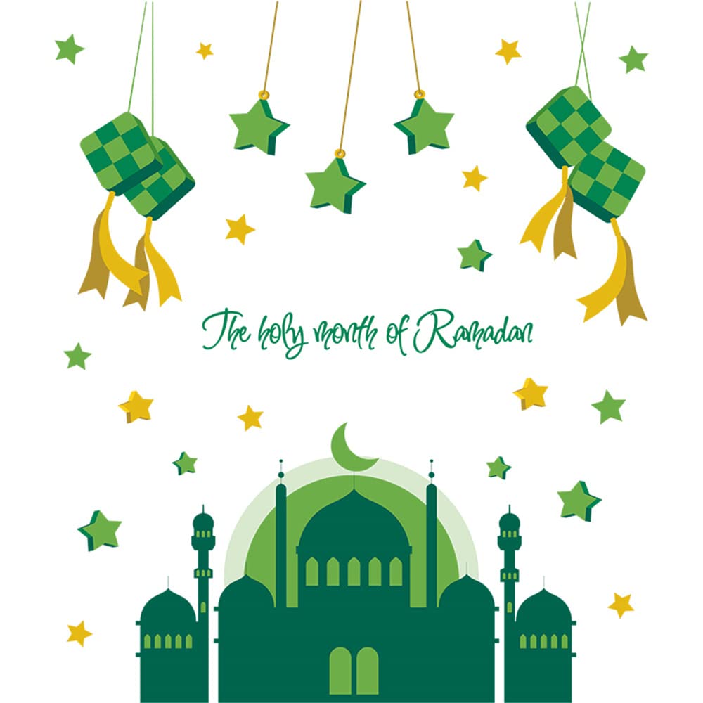 Ramadan Decorations for Home - Islamic Muslim Wall Stickers, Eid Mubarak Decals, Moon & Lantern Window Clings - Perfect for Living Room, Bedroom & Party Decorations During Ramadan Celebration