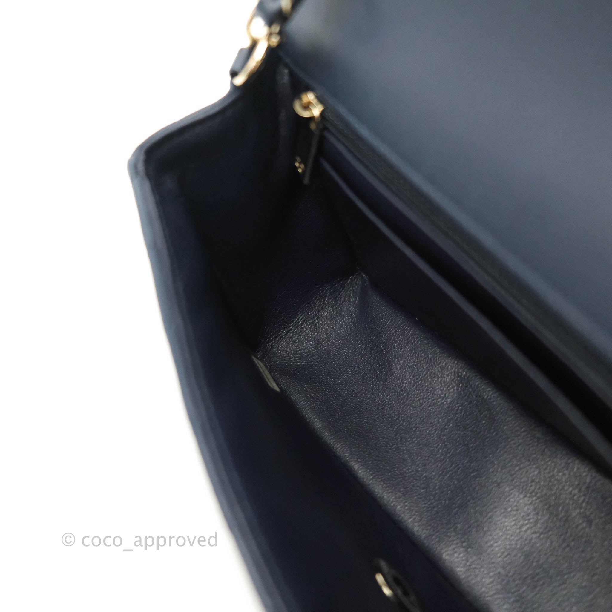 Chanel Chevron Mini Rectangular Flap Bag in Navy Lambskin Leather with Gold Hardware - Luxury Crossbody Purse for Women, Perfect for Date Night & Special Occasions