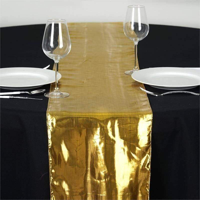Elegant Metallic Shiny Polyester Table Runner for Dining Table Decor - Perfect for Weddings, Parties & Holiday Celebrations