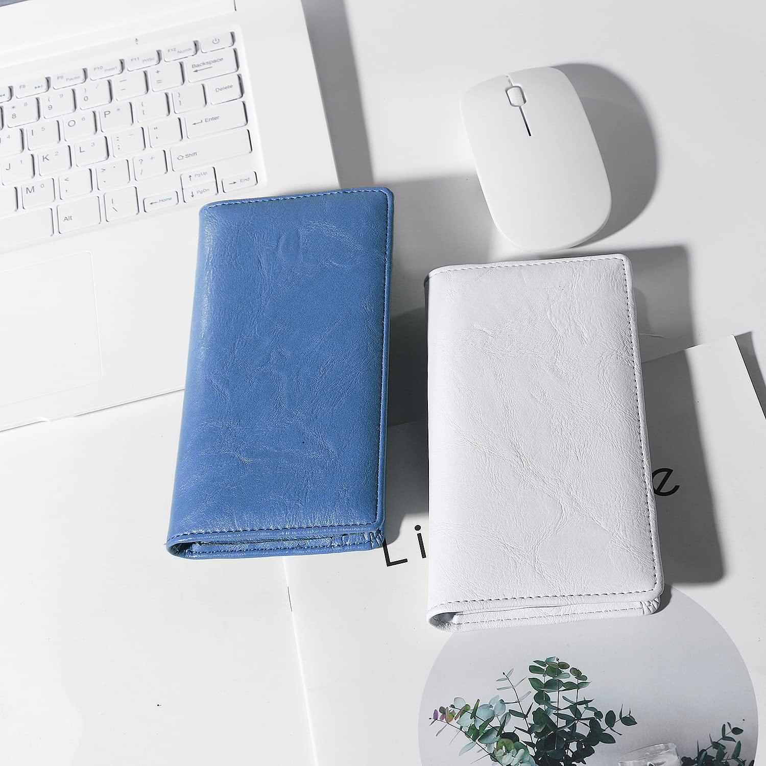 Sanlykate RFID Blocking PU Leather Checkbook Cover with Pen Holder - Secure Top & Side Tear Check Protection for Women & Girls, Includes Free Divider (Royal Blue) - Perfect for Banking, Bill Payments & Financial Organization