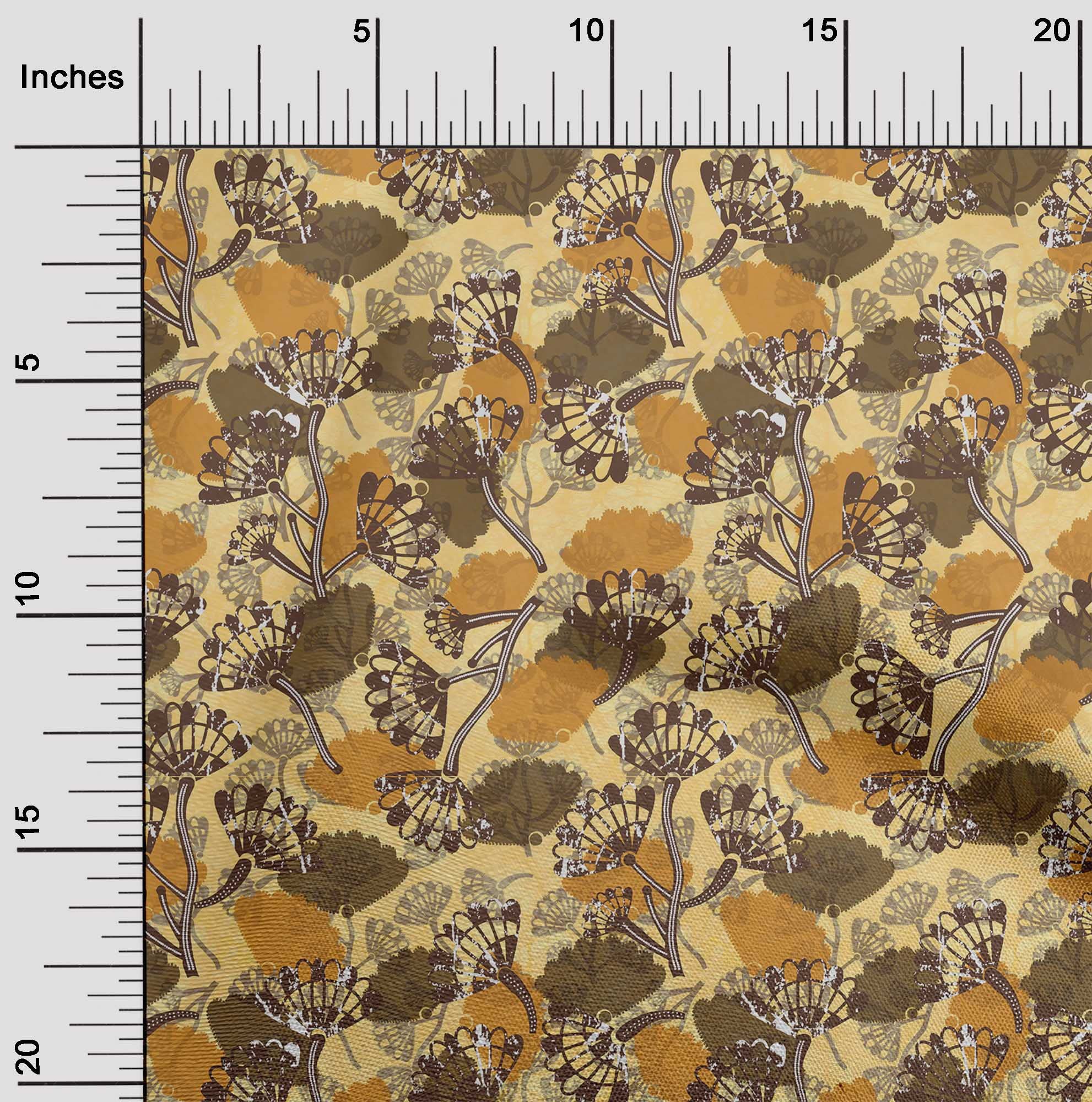 oneOone Rayon Yellow Batik Fabric by The Yard - 56 Inch Wide Printed DIY Sewing Material for Clothing, Dresses & Home Decor Projects