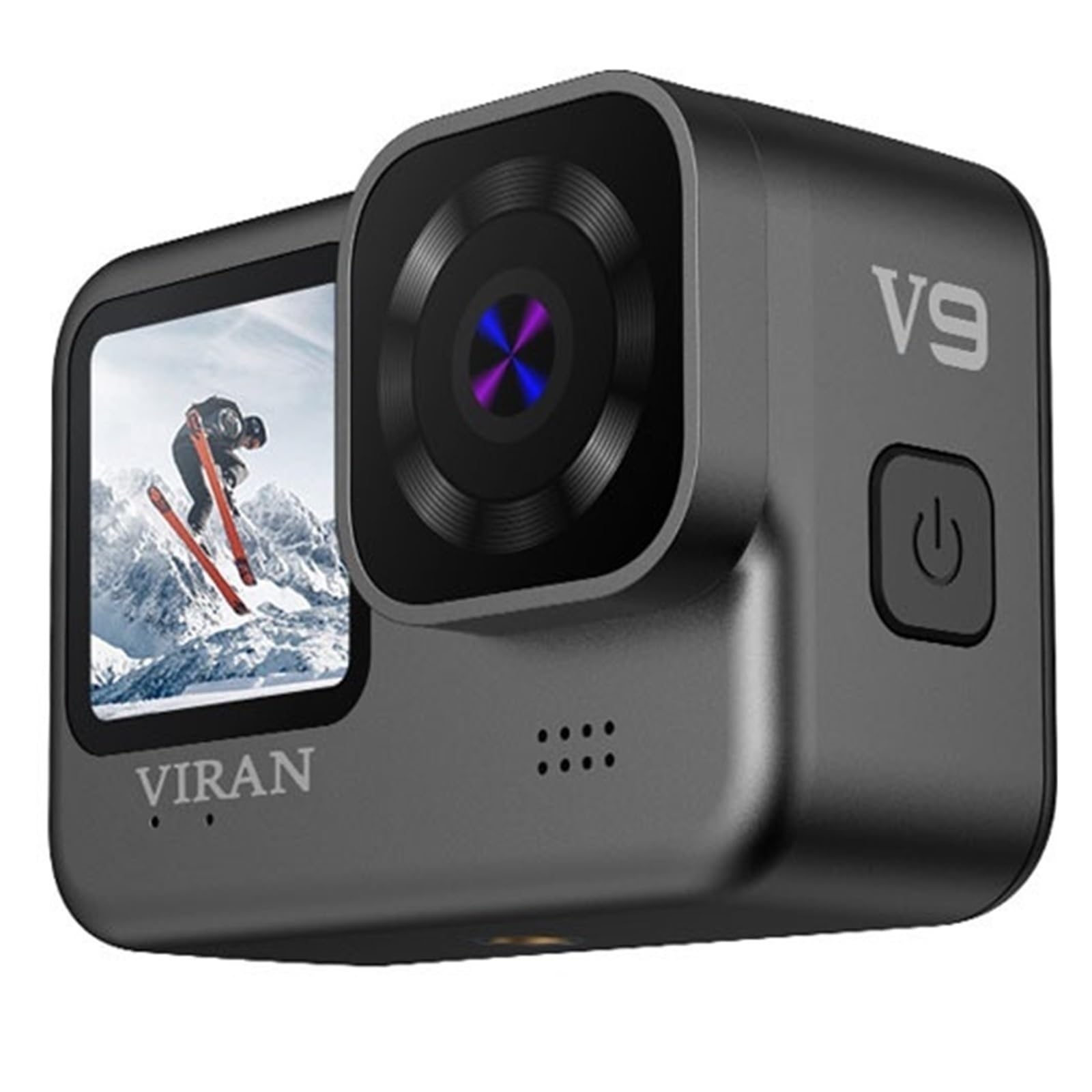 MZZYG 4K/60FPS WiFi Action Camera with Remote Control, Anti-Shake Waterproof Sports Camera - 16GB - Perfect for Surfing, Skiing, Cycling & Outdoor Adventures (XJ-V9-16G)