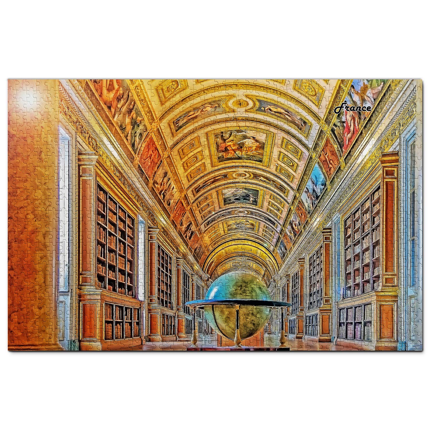 1000-Piece France Fontainebleau Castle Jigsaw Puzzle - Wooden Travel Souvenir from Paris | Perfect for Home Decor, Gift Ideas & Relaxing Family Activities