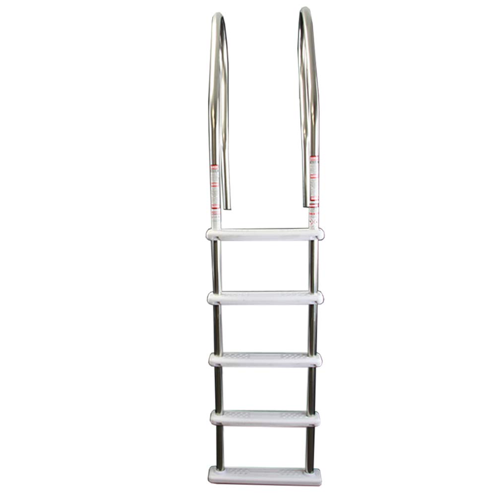 Aqua Select Hi-Rise Reverse Bend Stainless Steel Pool Ladder with Resin Steps | Durable Above Ground Swimming Pool Access Ladder | Perfect for Easy Entry & Exit in Backyard Pools