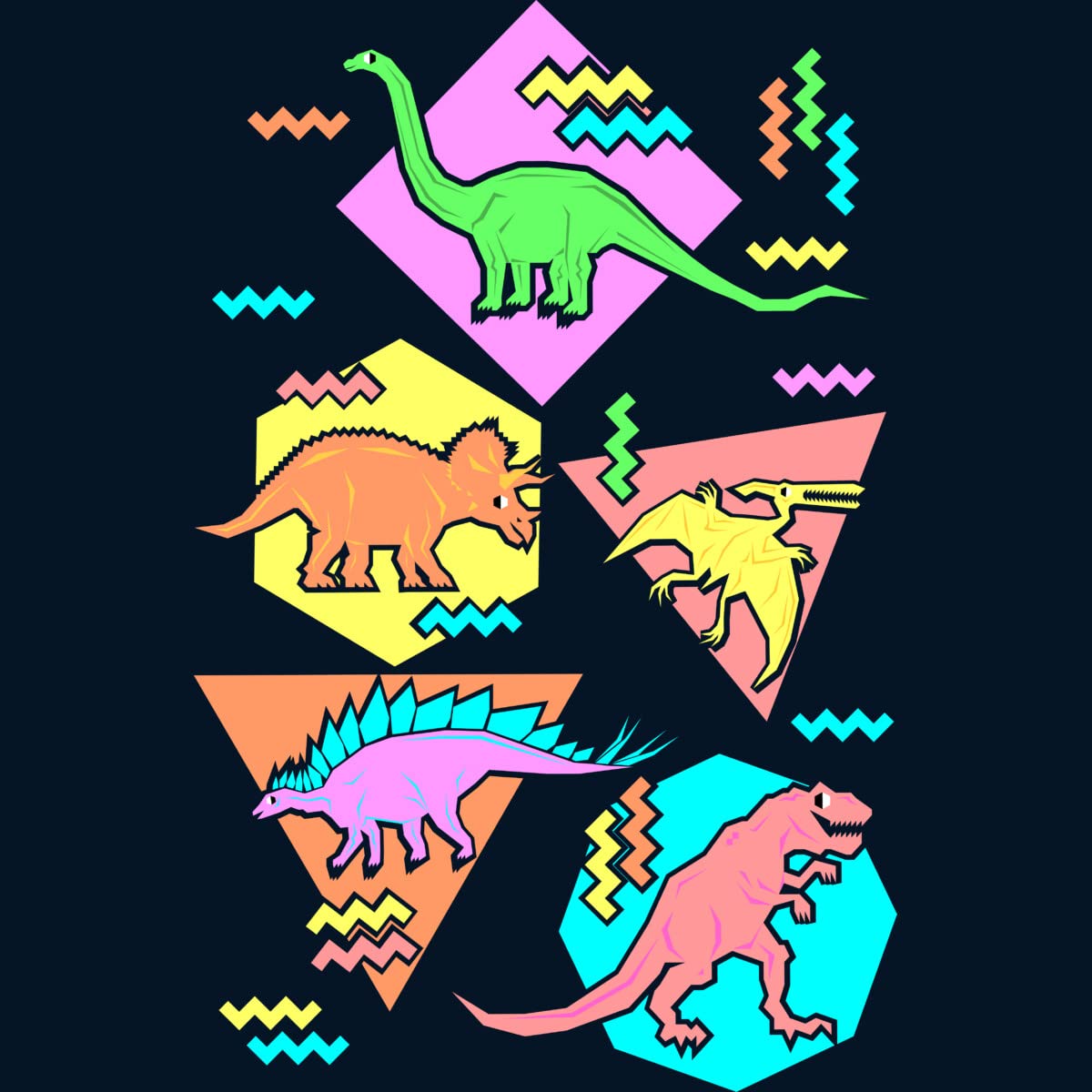 Design By Humans Unisex 90s Dinosaur Print Sweatshirt by Chobopop - Retro Graphic Pullover for Men & Women - Perfect for Casual Wear, Street Style & Nostalgic 90s Fashion