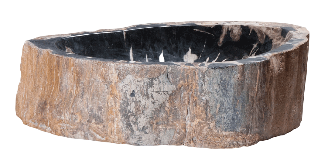 Natural Petrified Wood Bathroom Sink - 17