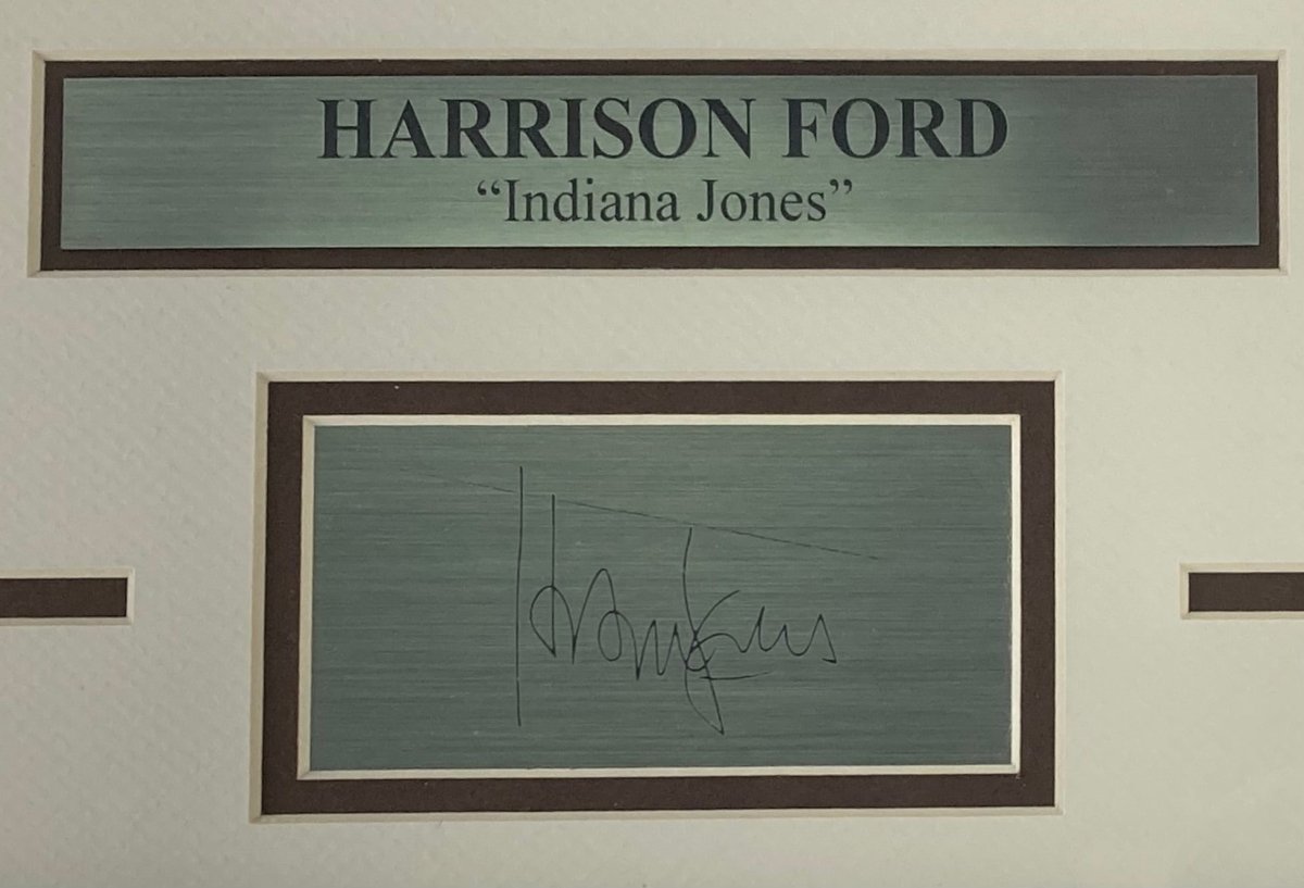 Authentic Harrison Ford Framed 8x10 Indiana Jones Photo with Laser Engraved Signature - Perfect for Movie Memorabilia Collectors and Home Theater Decor