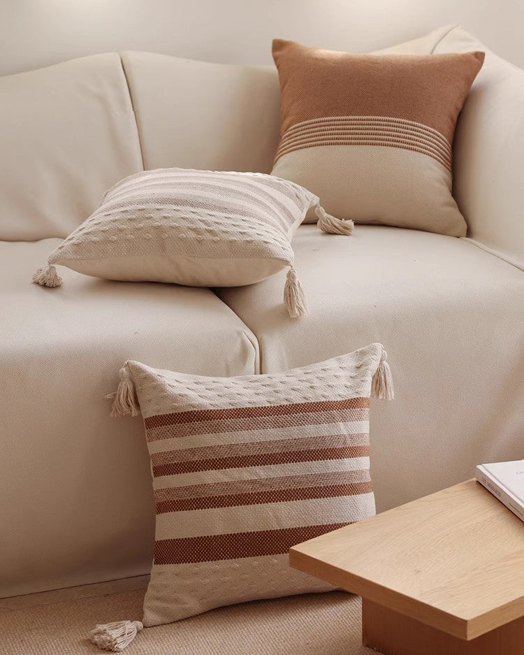 Stylish Geometric Pattern Decorative Sofa Pillows for Bedroom & Living Room - Soft Square Pillow Covers for Couch, Sofa, and Home Decor - Perfect for Cozy Nights and Modern Interior Design