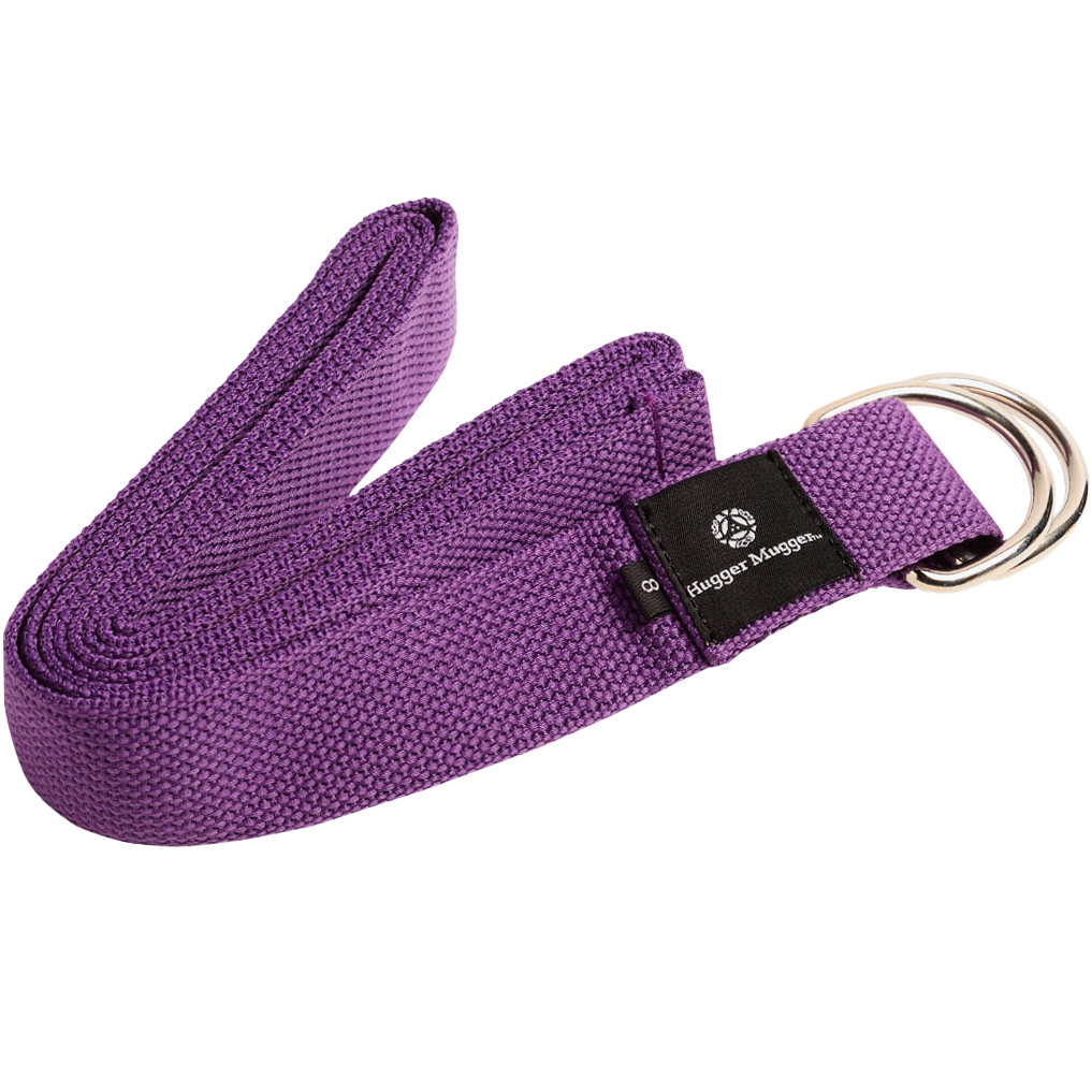10ft Cotton D-Ring Yoga Strap for Stretching & Flexibility - Ideal for Yoga, Pilates & Fitness Training at Home or Studio