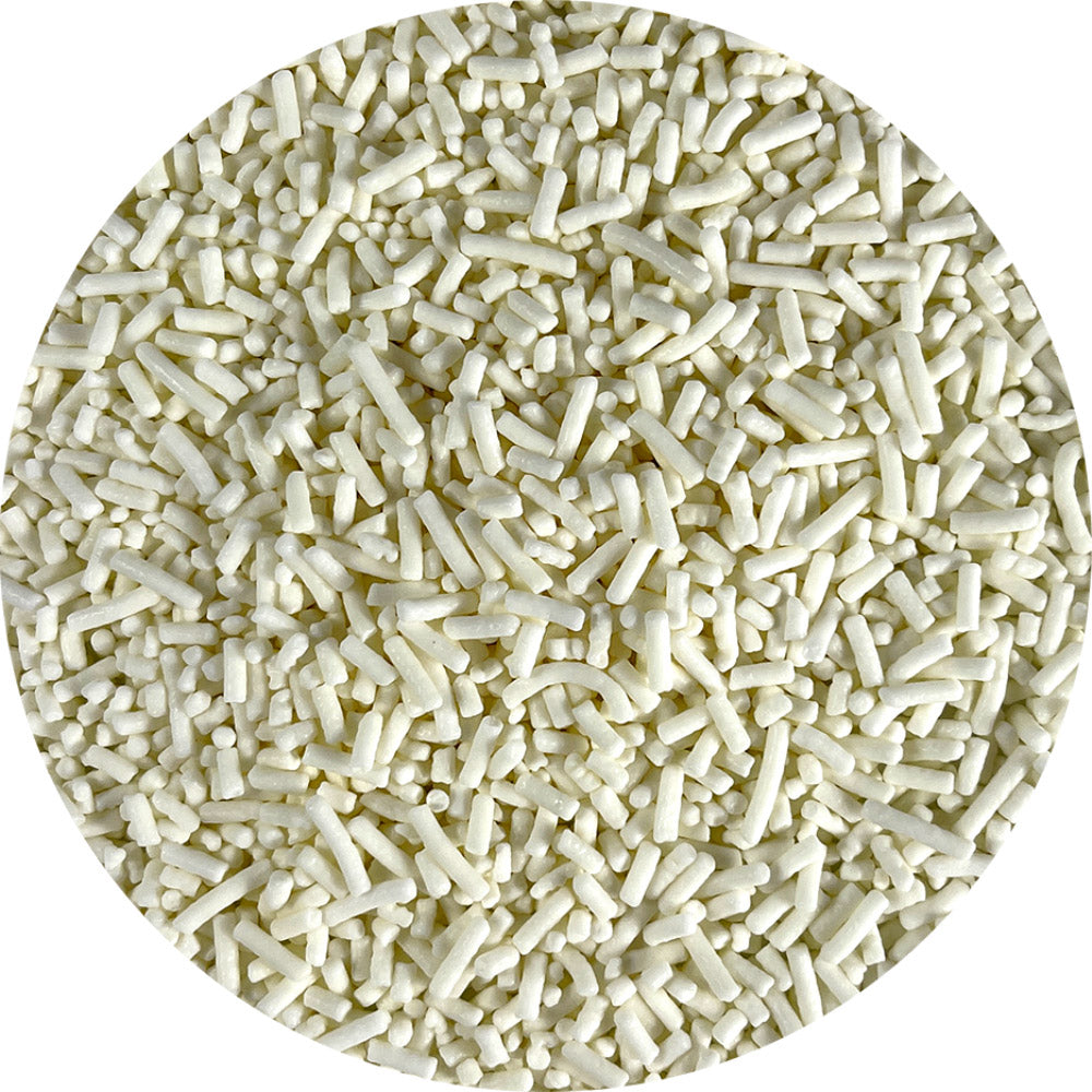 DecoPac White Sprinkles | 26oz Tub | Bulk Baking Decorations for Cakes, Cupcakes & Cookies | Perfect for Birthday Parties & Holiday Desserts