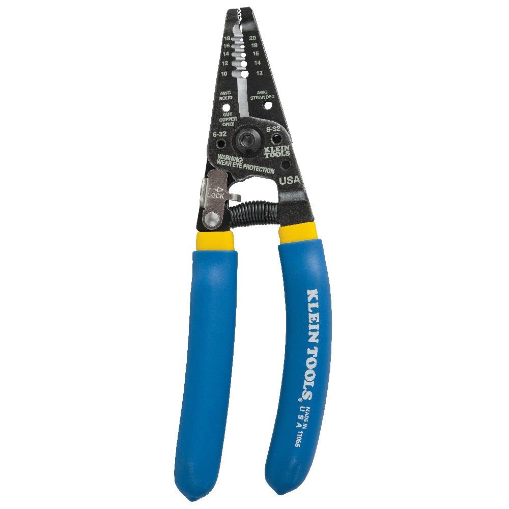 Klein Tools 11061 & 11055 Professional Wire Stripper and Cutter Set - Stranded & Solid Copper Wire Cutting Tool for Electricians, DIY Projects | Perfect for Home Wiring, Electrical Repairs, and Craft Projects
