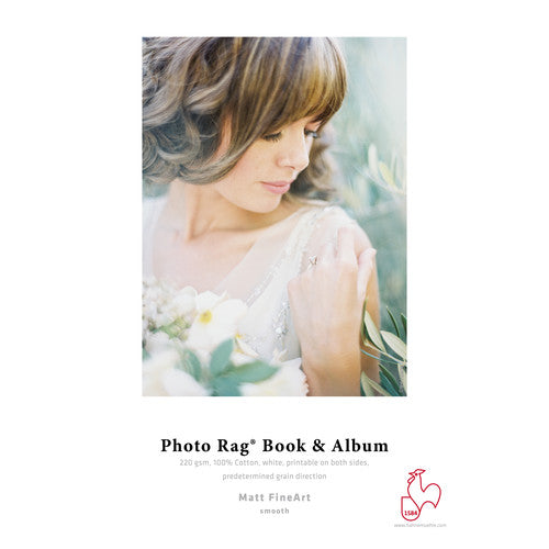 Hahnemuhle Photo Rag Book & Album Paper - Premium Short Grain, 8.5 x 11 Inches, 25 Sheets - Perfect for Fine Art Printing, Photo Albums & Scrapbooking Projects