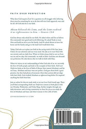 Faith Over Perfection Bible Study Journal: Learn from Abraham & Isaac - Love God Greatly Genesis Devotional | Perfect for Women's Small Groups & Personal Spiritual Growth