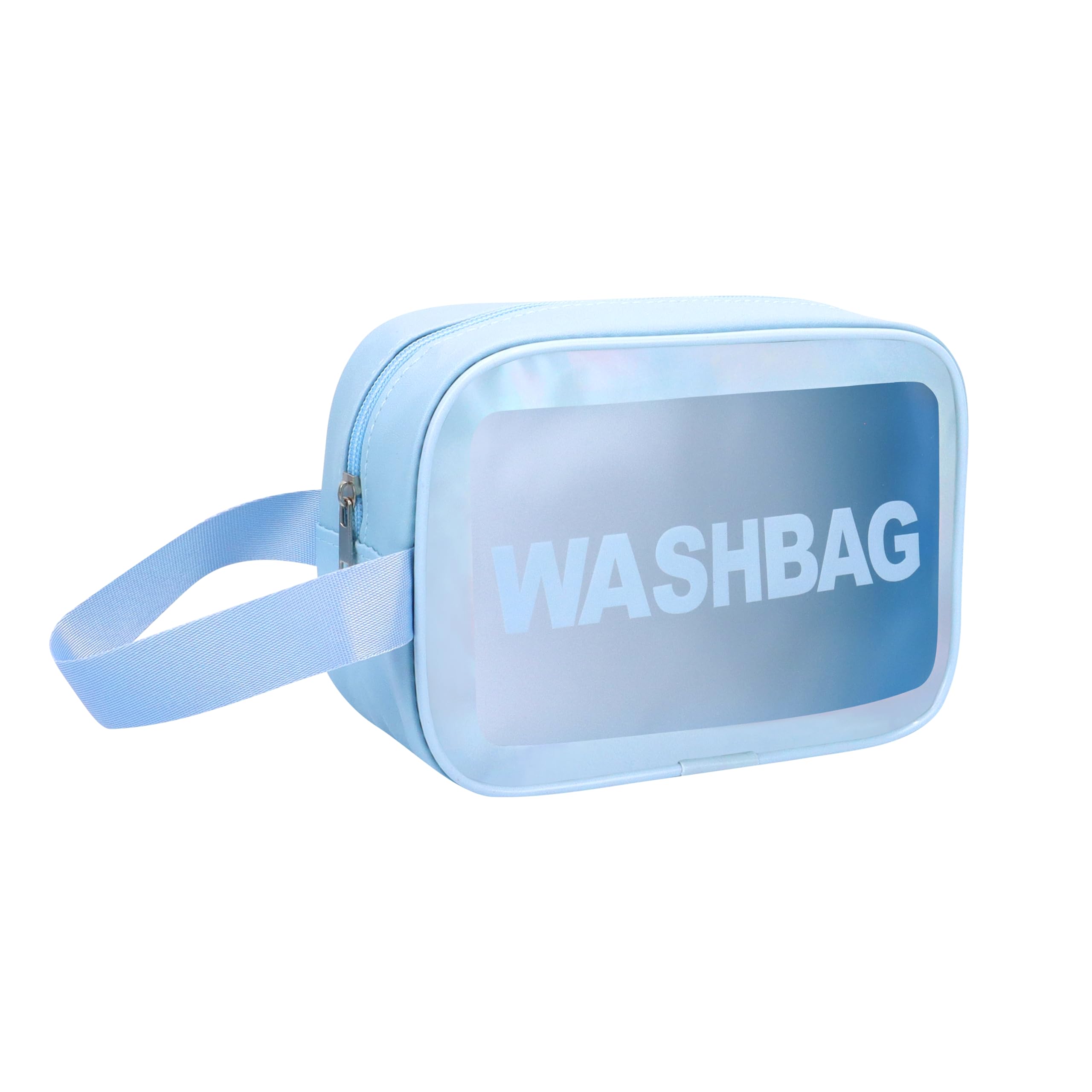 NFI Essentials 3-Pack Clear Wash Bag Pouch - Waterproof Cosmetic Organizer for Women, Travel Makeup Bag, Portable Toiletry Storage - Perfect for Gym, Vacation & Daily Use