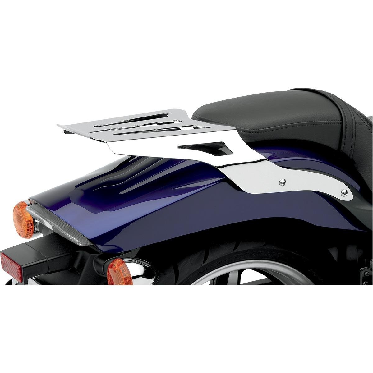 Cobra Formed Solo Luggage Rack 02-4345 - Heavy Duty Motorcycle Rear Rack for Harley, Honda, Yamaha - Perfect for Touring, Commuting & Long Distance Travel