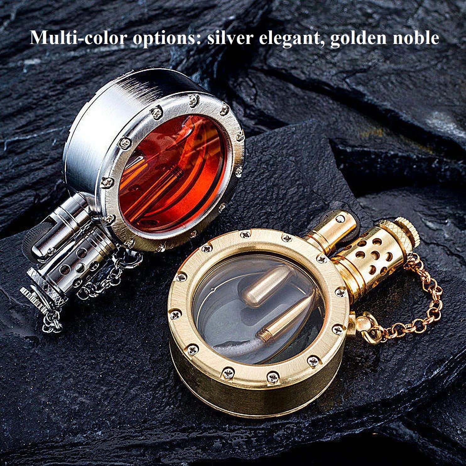 Vintage Copper Steampunk Lighter - Unique Birthday Gift for Men, Outdoor & Camping Use