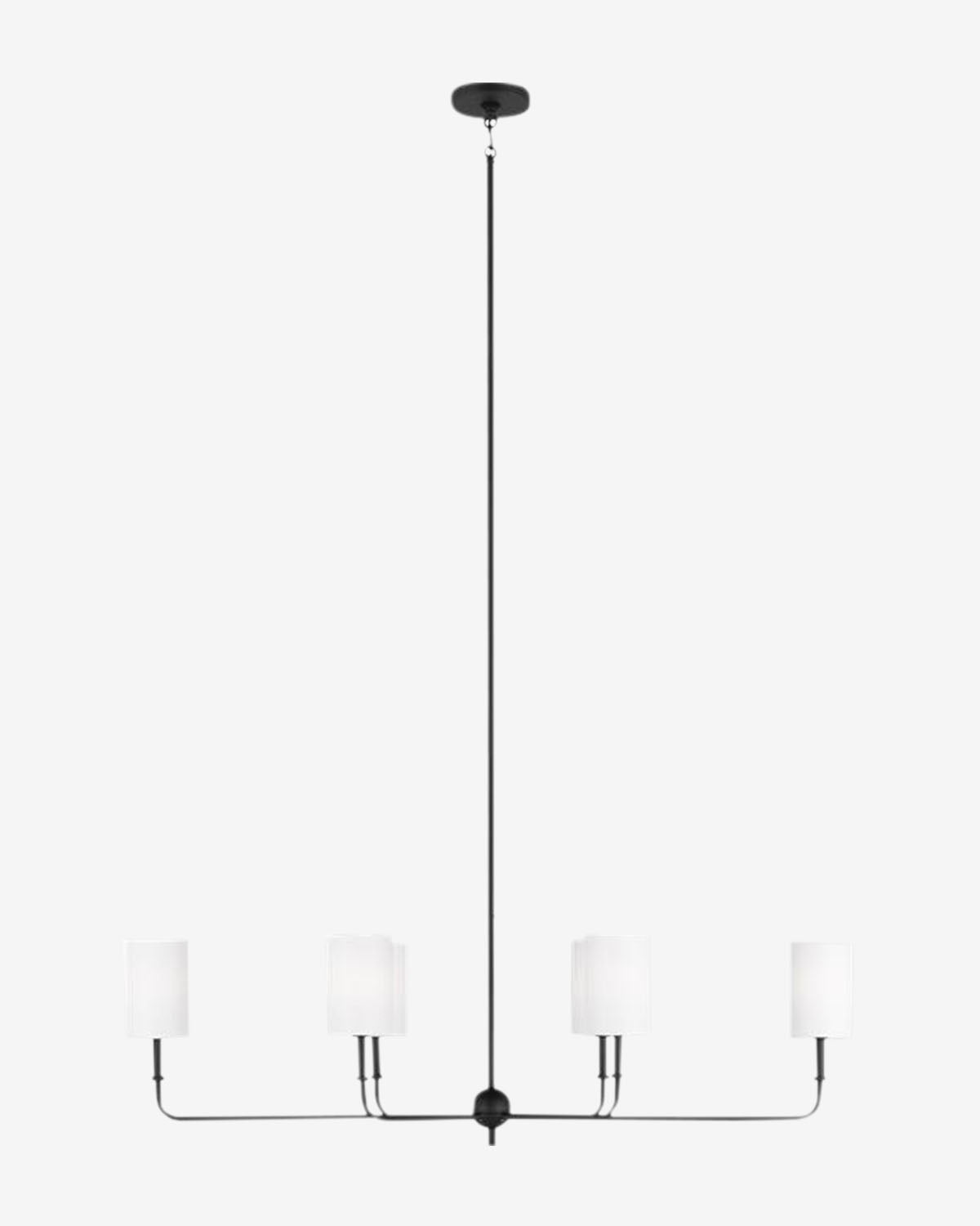 Foxdale 6-Light Modern Linear Chandelier - Sleek Crystal Glass Fixture for Dining Room, Kitchen Island & Living Room Lighting