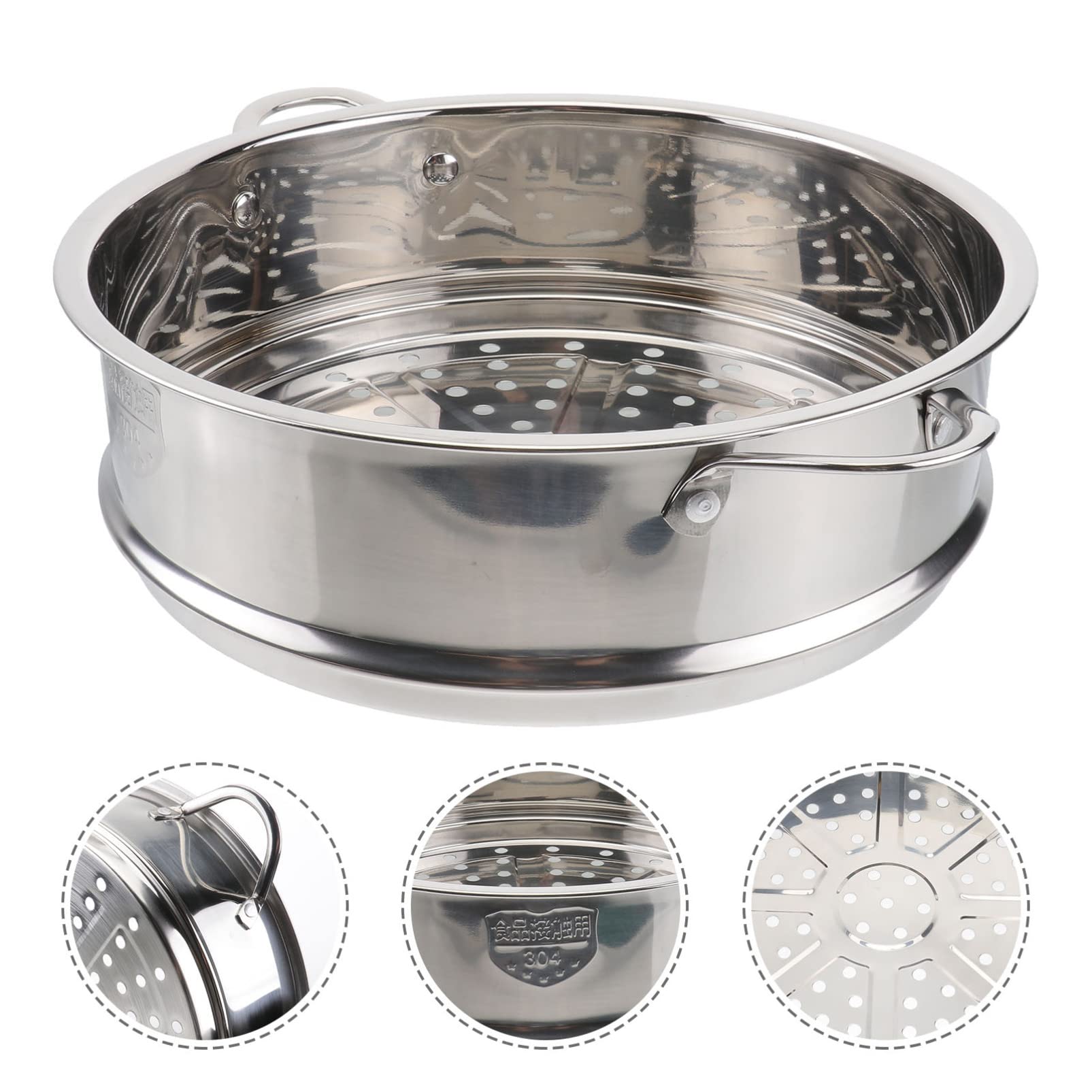DOITOOL 22cm Stainless Steel Steamer Pot with Basket - Perfect for Dim Sum, Dumplings, Buns & Vegetables | Multi-Purpose Kitchen Cookware for Asian Cuisine & Healthy Cooking