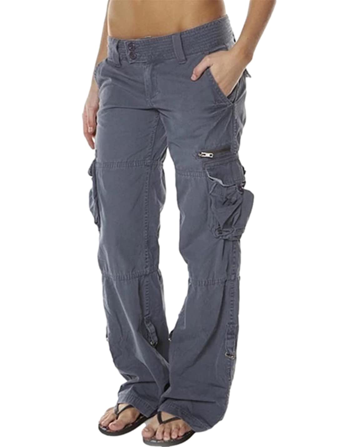 SeekMe Women's Straight Leg Tactical Pants - Military Cargo Work Pants with Multiple Pockets | Durable Combat Trousers for Outdoor, Hiking, Work & Casual Wear