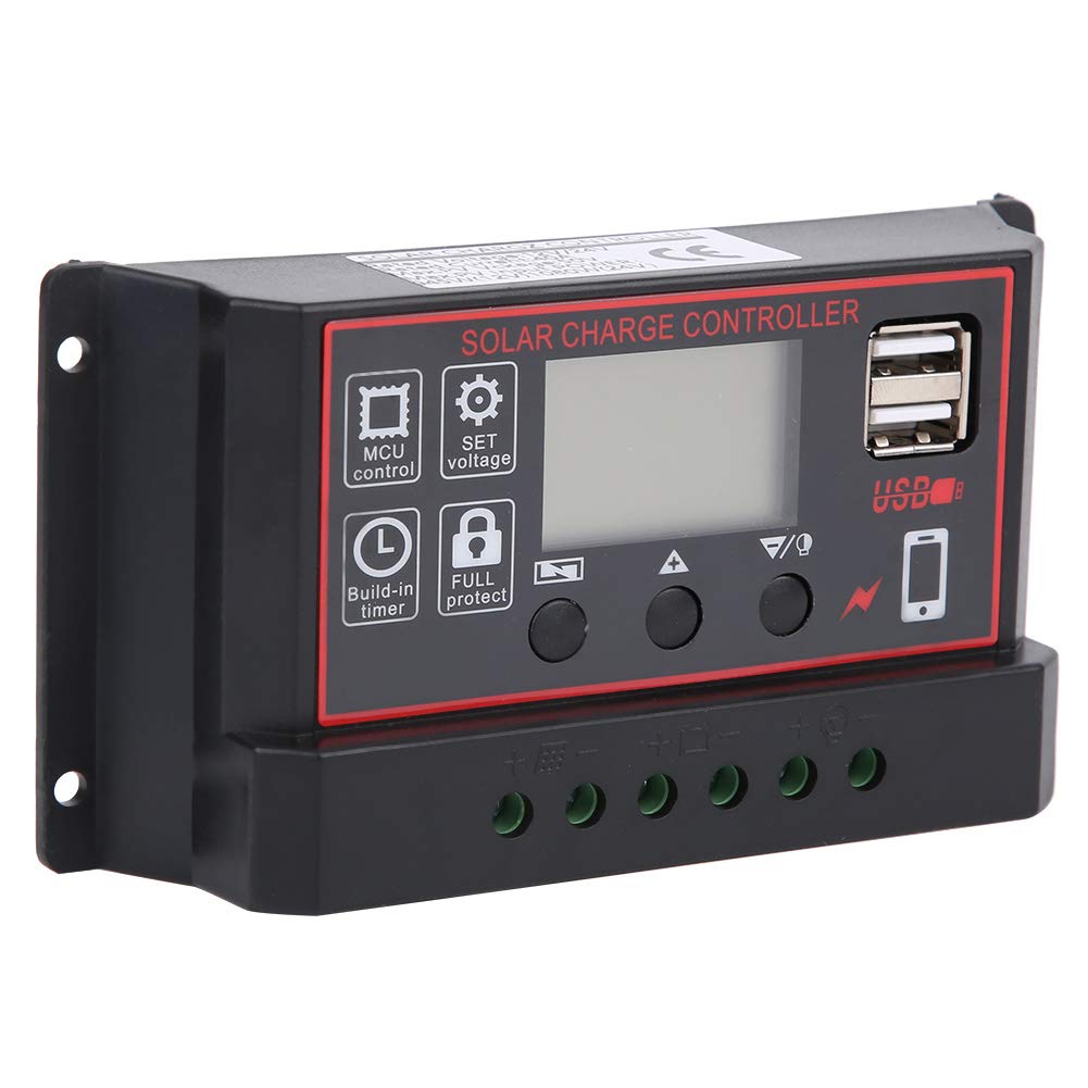 Tgoon Solar Charge Controller - 12V/24V MPPT Photovoltaic Energy Controller for Home, Yard, Outdoor & Commercial Use - Efficient Renewable Power with Low Heat Generation - Perfect for Solar Panels, RV, Boat & Off-Grid Systems