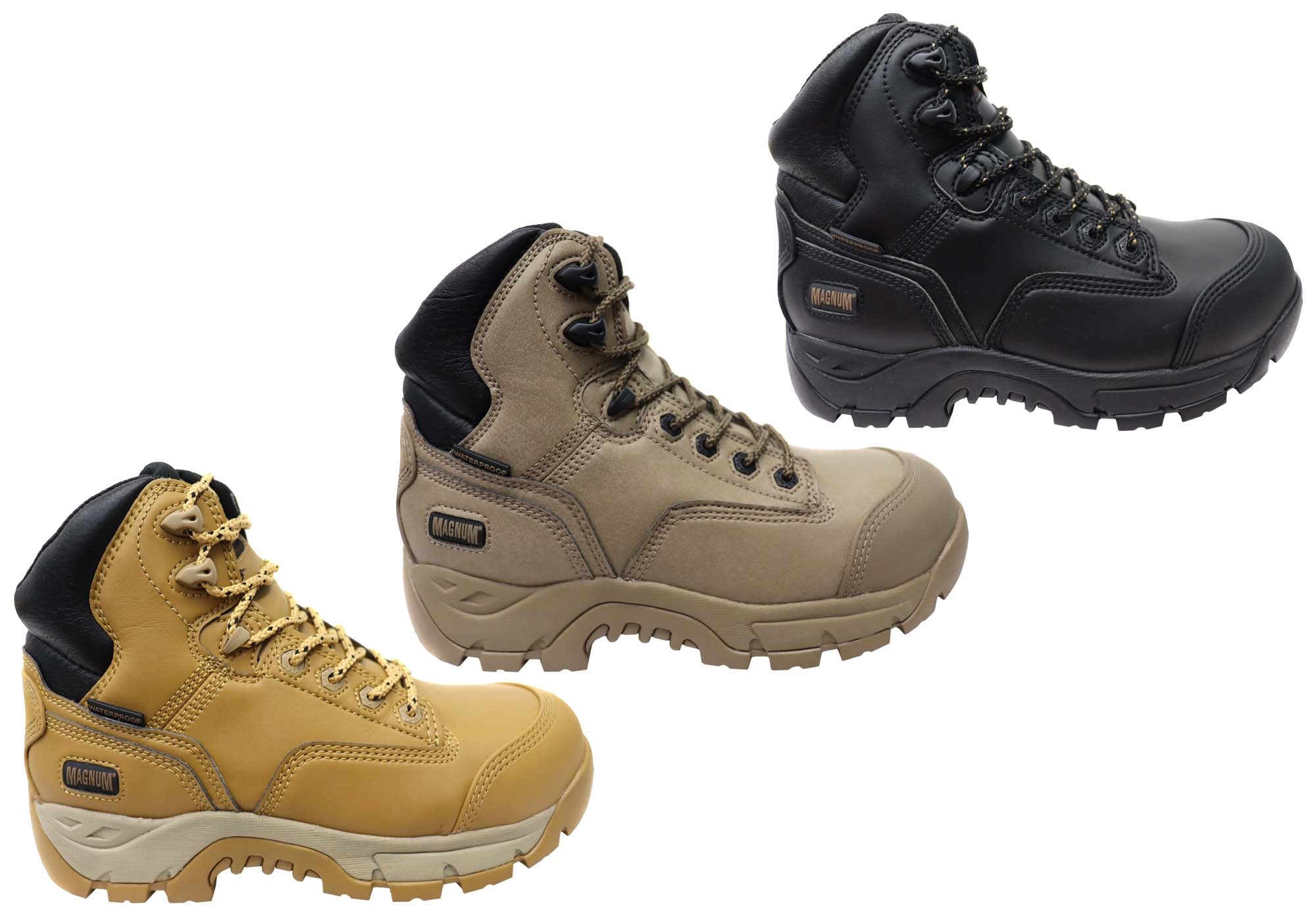 Magnum Men's Waterproof Precision Max SZ CT WPI Safety Work Boots - Heavy Duty Construction & Industrial Use for Outdoor Work