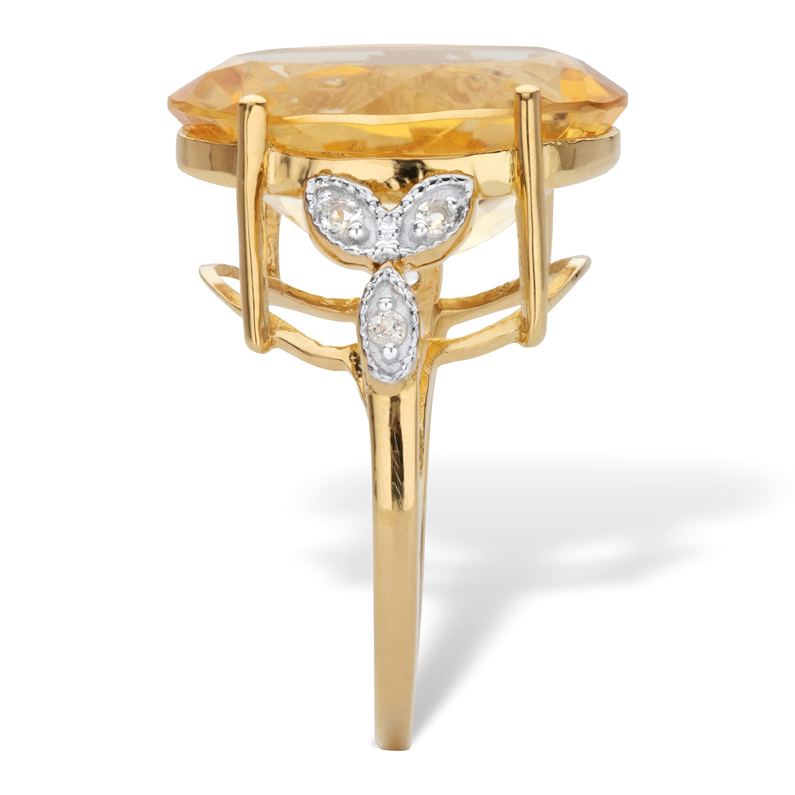 Yellow Gold Citrine & Topaz Ring Size 9 for Elegant Occasions