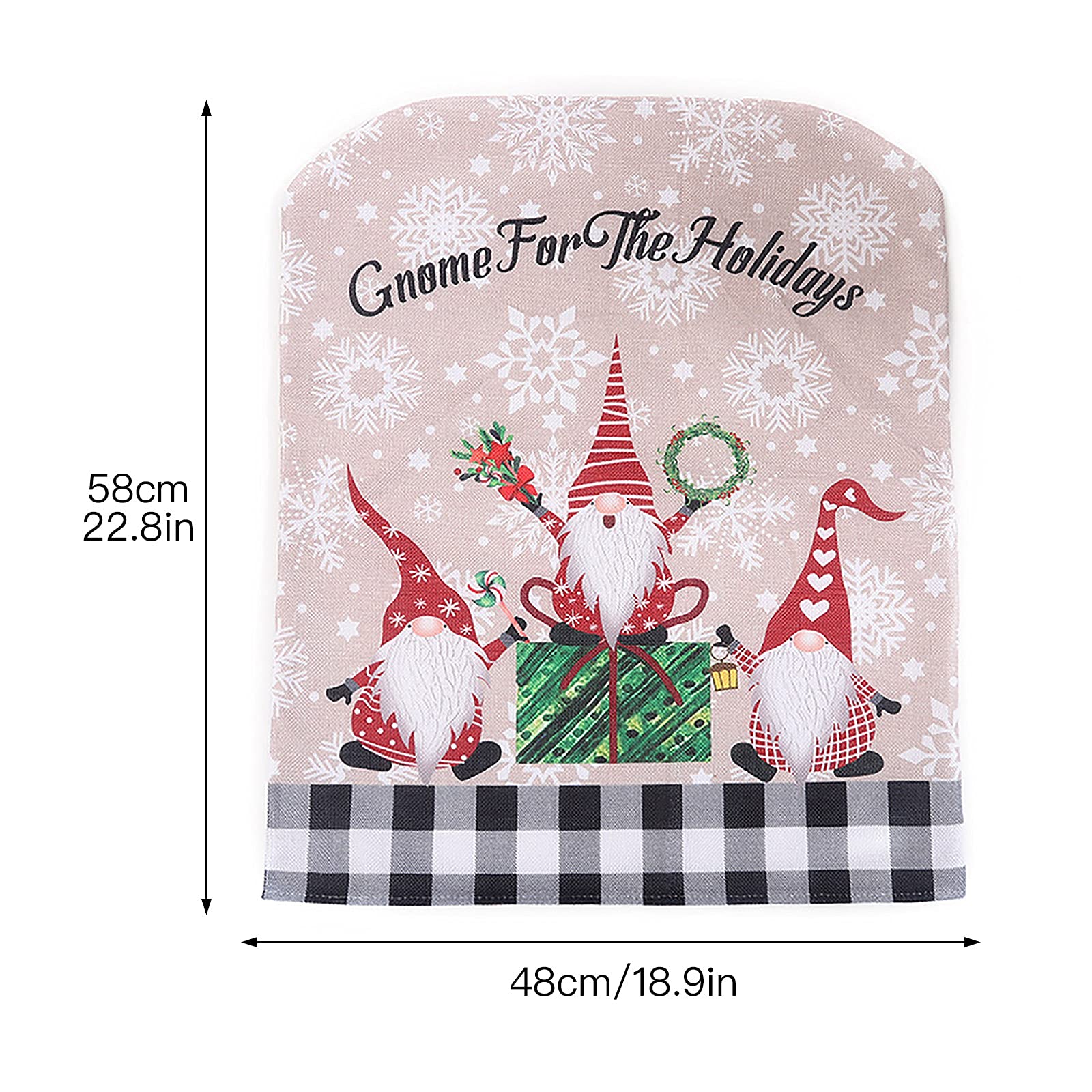 Festive Swedish Gnome Chair Covers Set of 4 - Christmas Dining Decor for Holiday Parties