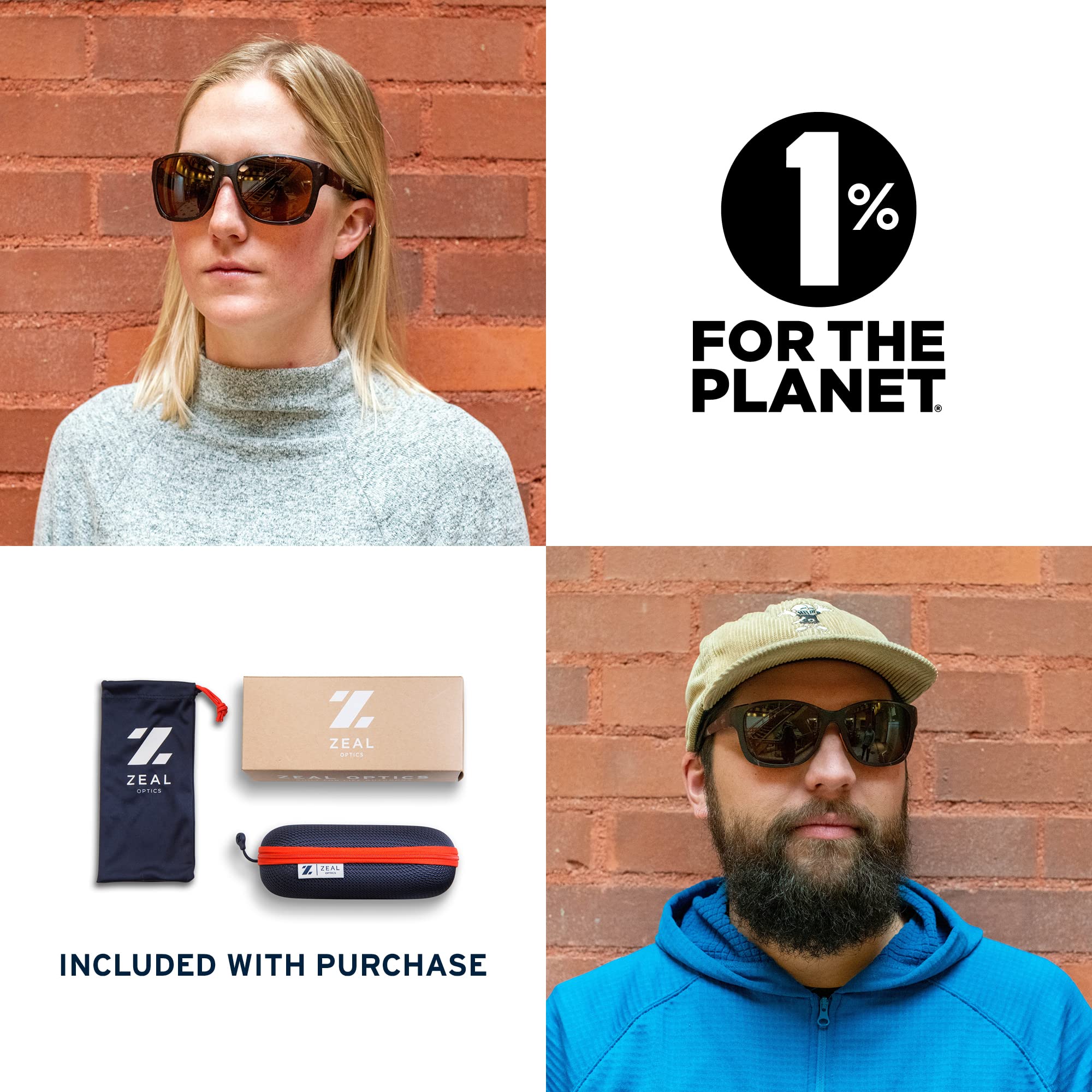 Zeal Optics Magnolia Eco-Friendly Polarized Sunglasses for Men & Women – UV Protection, Lightweight & Stylish for Outdoor Activities, Driving & Beach Vacations