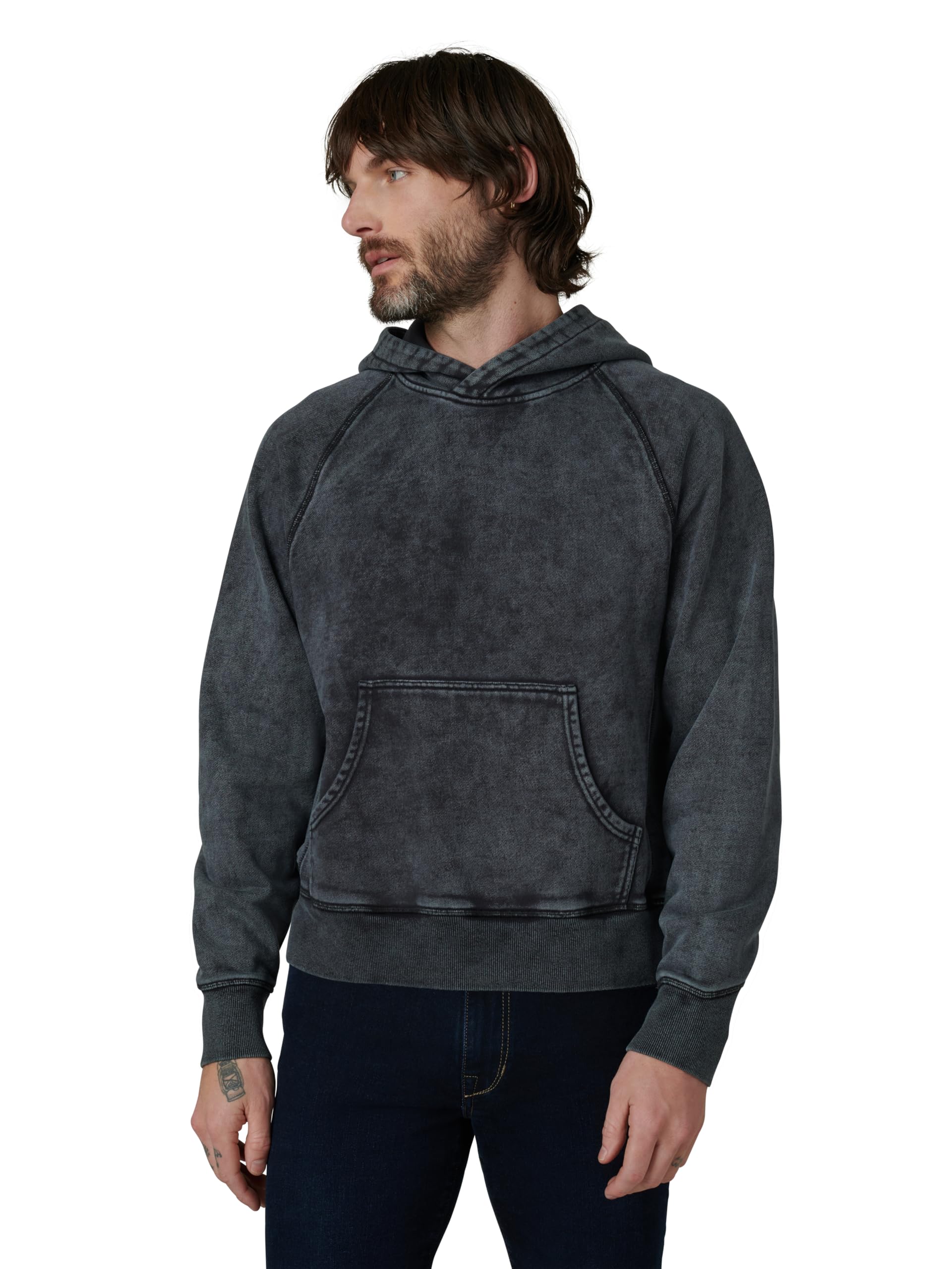 Joe's Men's Vintage Washed Hoodie - Soft Cotton Pullover Sweatshirt for Casual Wear | Perfect for Streetwear, Lounge & Outdoor Activities