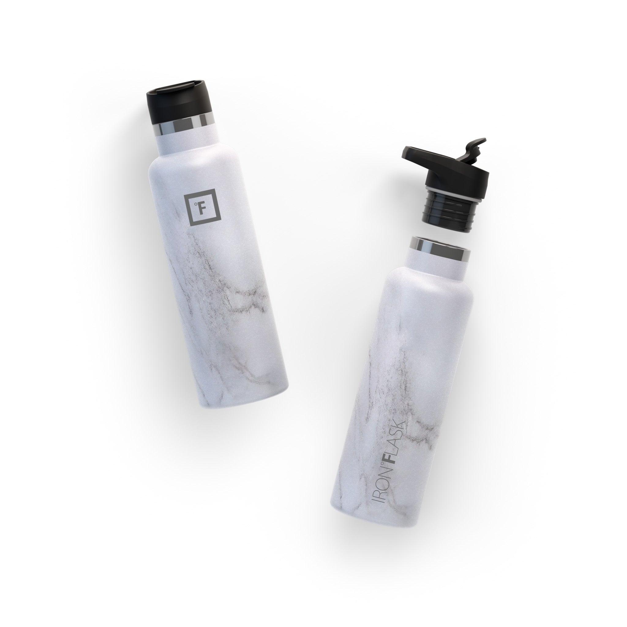 20 Oz Narrow Mouth Water Bottle with Spout Lid - Leakproof Stainless Steel Insulated Water Bottle for Hiking, Gym & Outdoor Activities