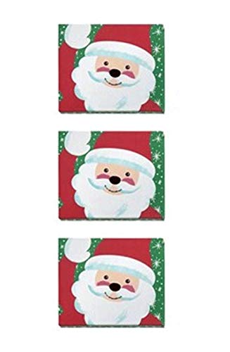 Christmas Tab Box Gift Card Holder Set of 3 - Waving Santa Design by Northeast Home Goods | Perfect for Holiday Gifting, Party Favors & Stocking Stuffers