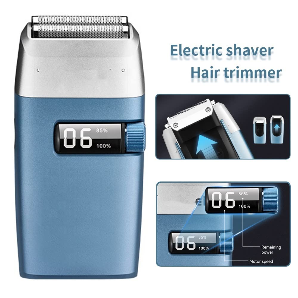 Premium Electric Shaver for Men - Rechargeable & Washable Beard Trimmer with Precision Blades - Full Body & Facial Hair Grooming Kit (Includes Travel Case) - Perfect for Home, Travel & Daily Grooming Routine