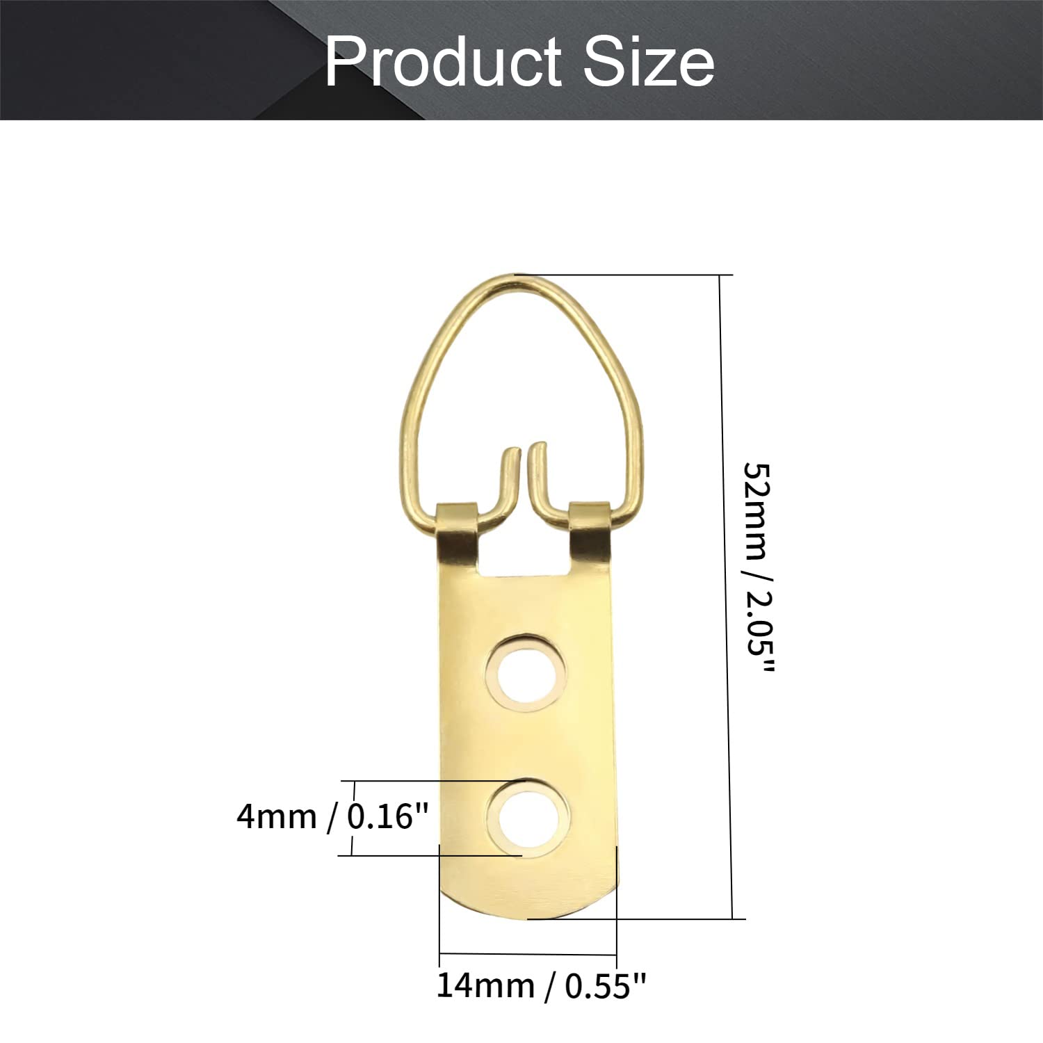 Gold Tone Ring Picture Frame Buckle Kit - 10PCS for Photo Hanging & Home Decor