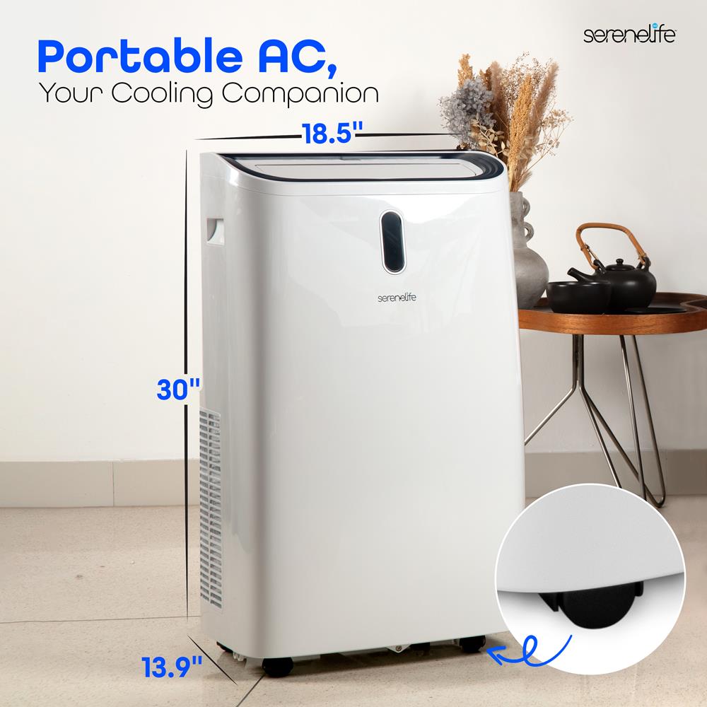 Portable Air Conditioner 8000 BTU - Compact Home AC Cooling Unit with Evaporator & Humidifier Modes, Window Mount Kit Included (White) - Perfect for Bedrooms, Living Rooms & Small Apartments