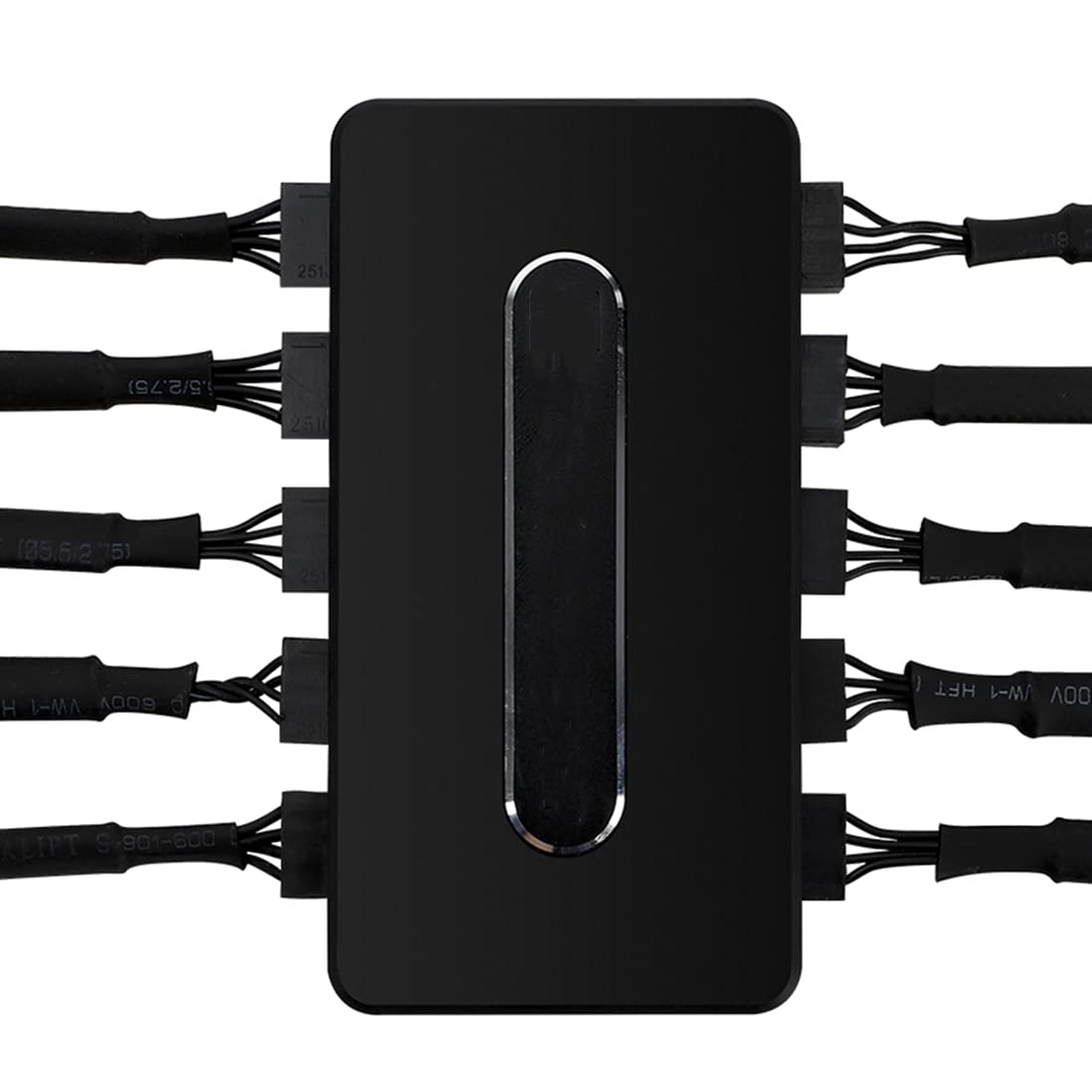 PWM Fan Hub PC Case Fan Controller 4 Pin - Supports 10 Computer CPU Fans Splitter with PWM Control for Gaming PC, Workstation & Server Cooling Systems