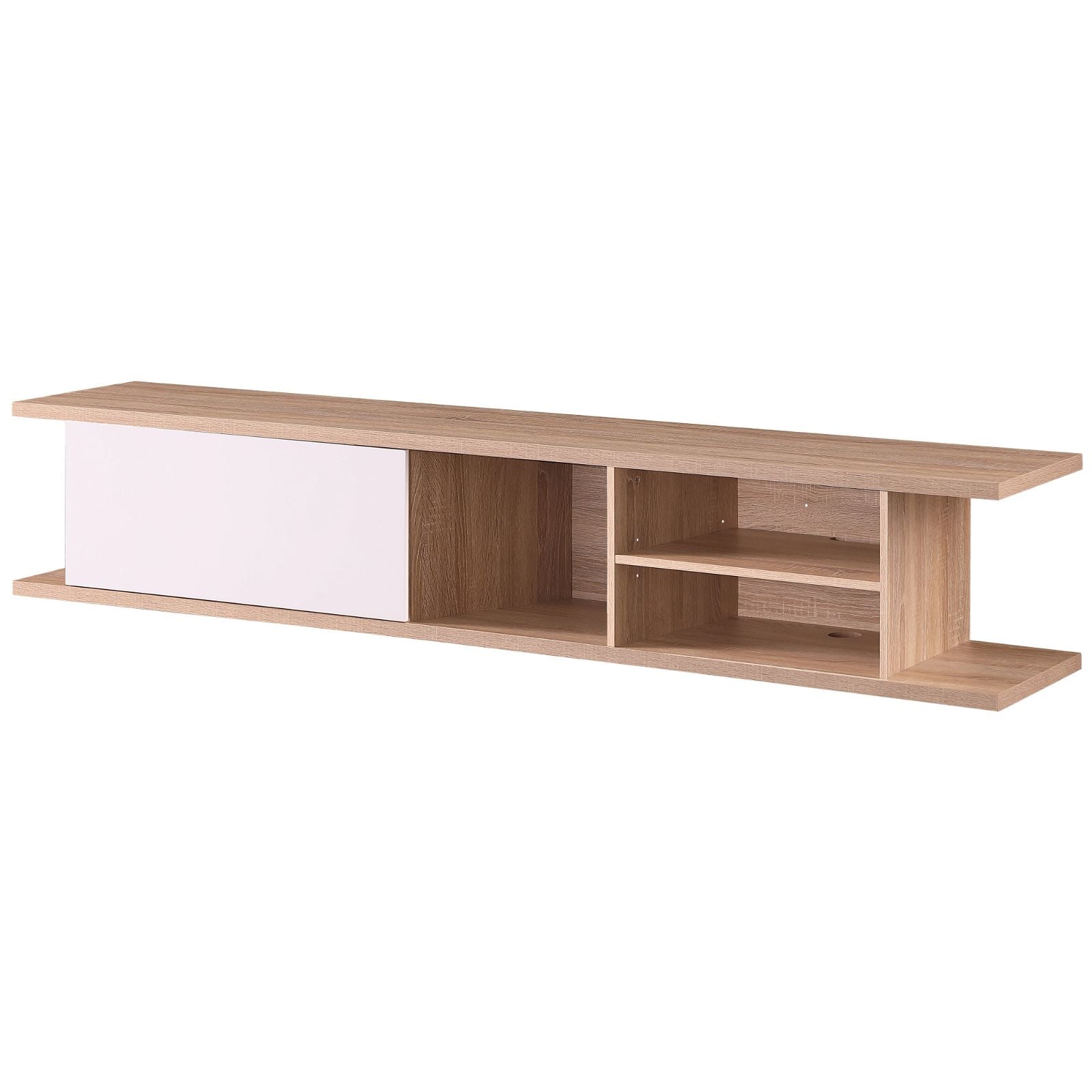 Auldrin 200cm Floating TV Stand Entertainment Center - Modern Wall Mounted Oak Media Console for Living Room, Bedroom & Home Theater