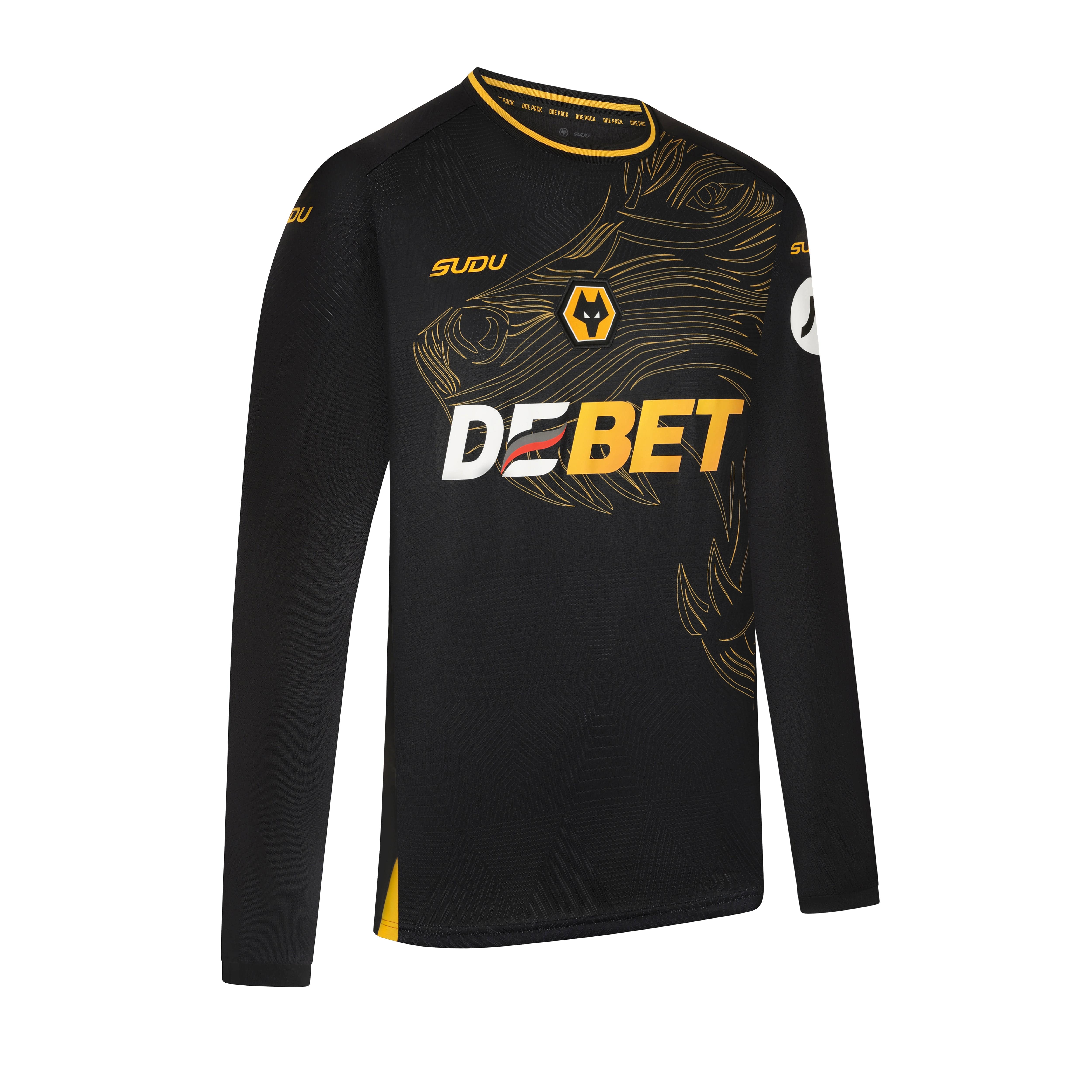 2024-2025 Wolves Away Jersey Long Sleeve Adult Soccer Jersey - Perfect for Match Days, Fan Events & Sports Enthusiasts
