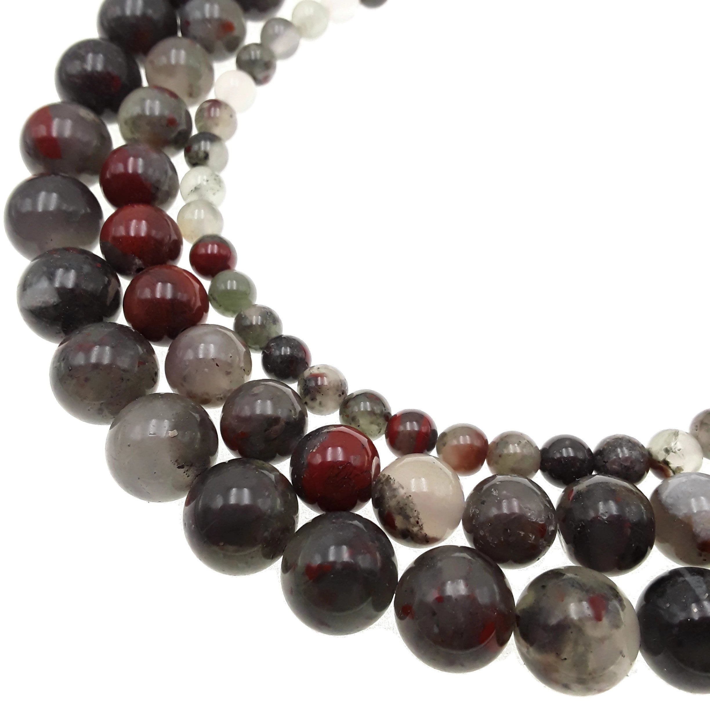 African Bloodstone Smooth Round Beads 4mm-15.5mm Gemstone Beading Supplies for Jewelry Making - DIY Bracelets, Necklaces & Spiritual Healing Crafts