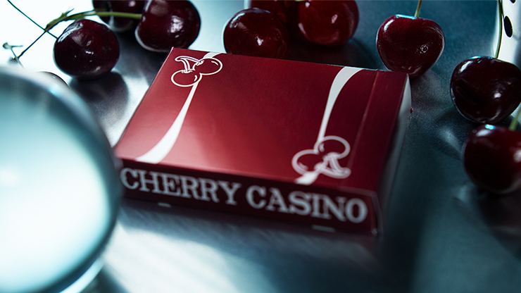 Premium Cherry Casino (Reno Red) Playing Cards - Classic Poker Size, Waterproof & Durable for Casino Nights, Poker Games, Magic Tricks & Card Collecting