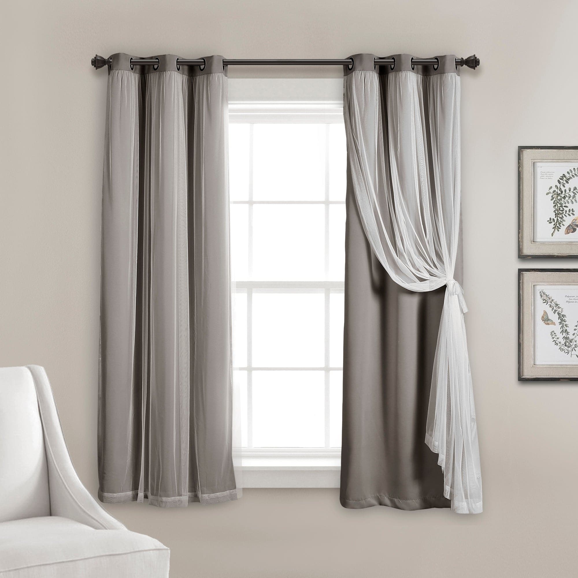 Blackout Curtains with Grommet Top & Insulated Lining - Thermal Sheer Window Panels for Bedroom, Living Room & Home Office - Energy Efficient & Noise Reducing
