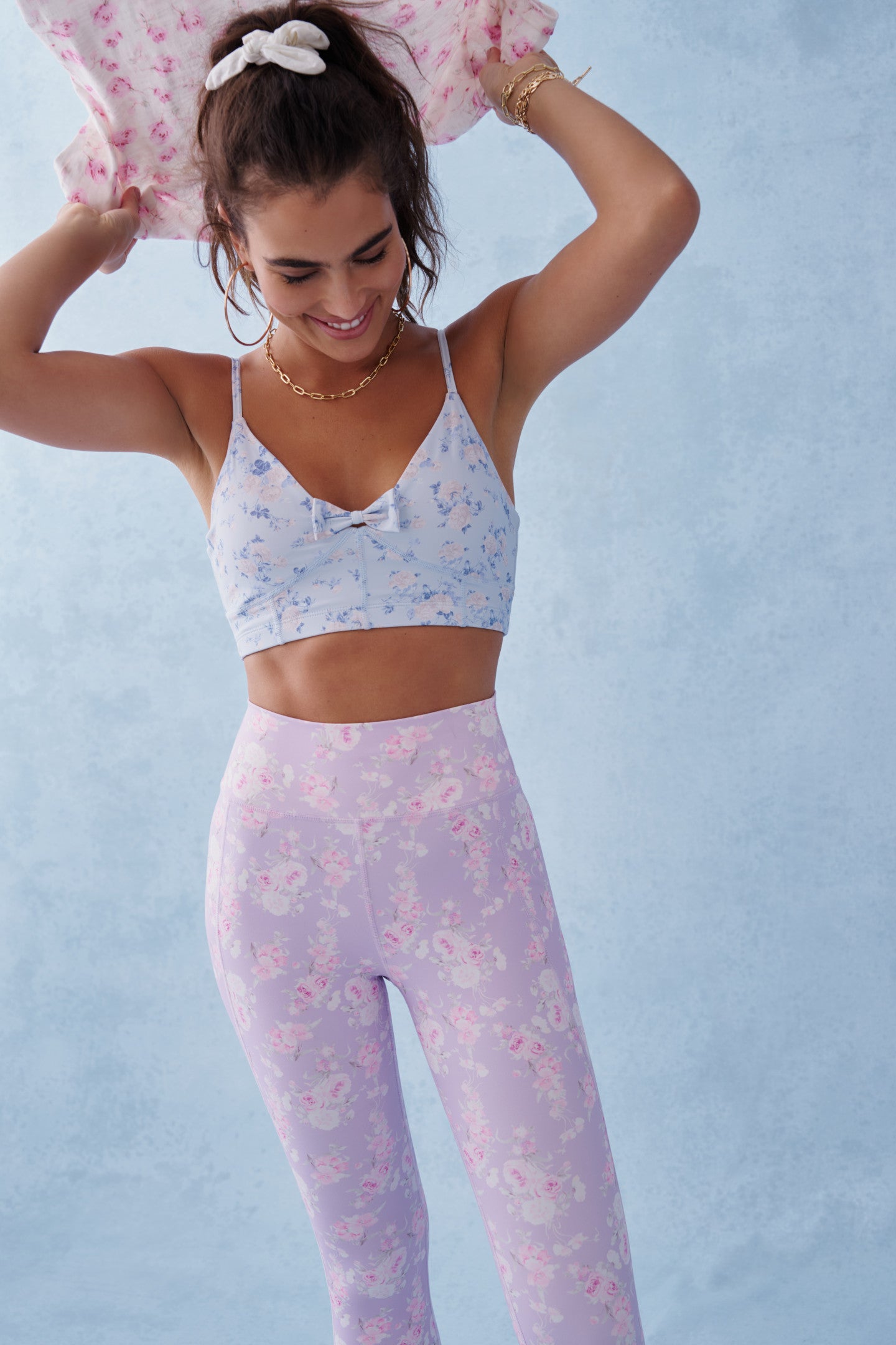 Ridgeson Floral Active Bra - Comfortable & Supportive Workout Sports Bra for Women - Perfect for Yoga, Running, Gym & High-Impact Exercise