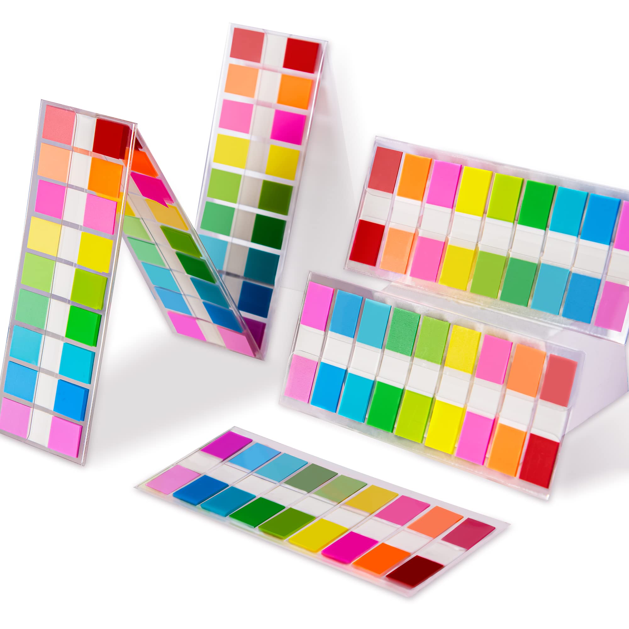 Golcellia 756-Piece Transparent Sticky Notes - Colorful Page Markers & Book Tabs for Annotating, Organizing & Highlighting Text - Perfect for Study Notes, Office Documents & Bible Journaling